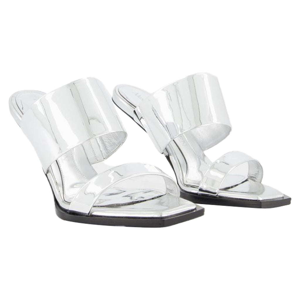Sandals - Alexander Mcqueen - Silver - Leather