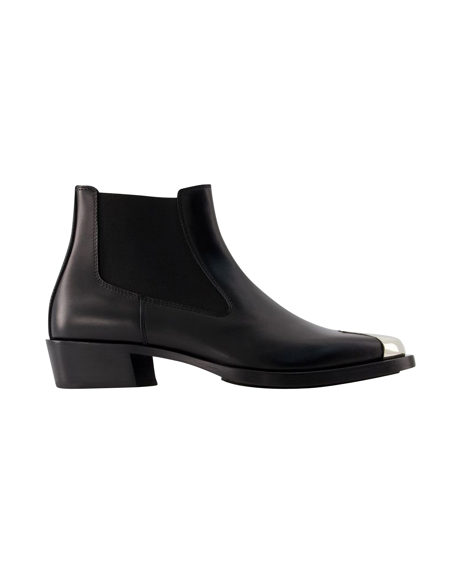 Chelsea Boots - Alexander Mcqueen - Leather - Black/ Silver