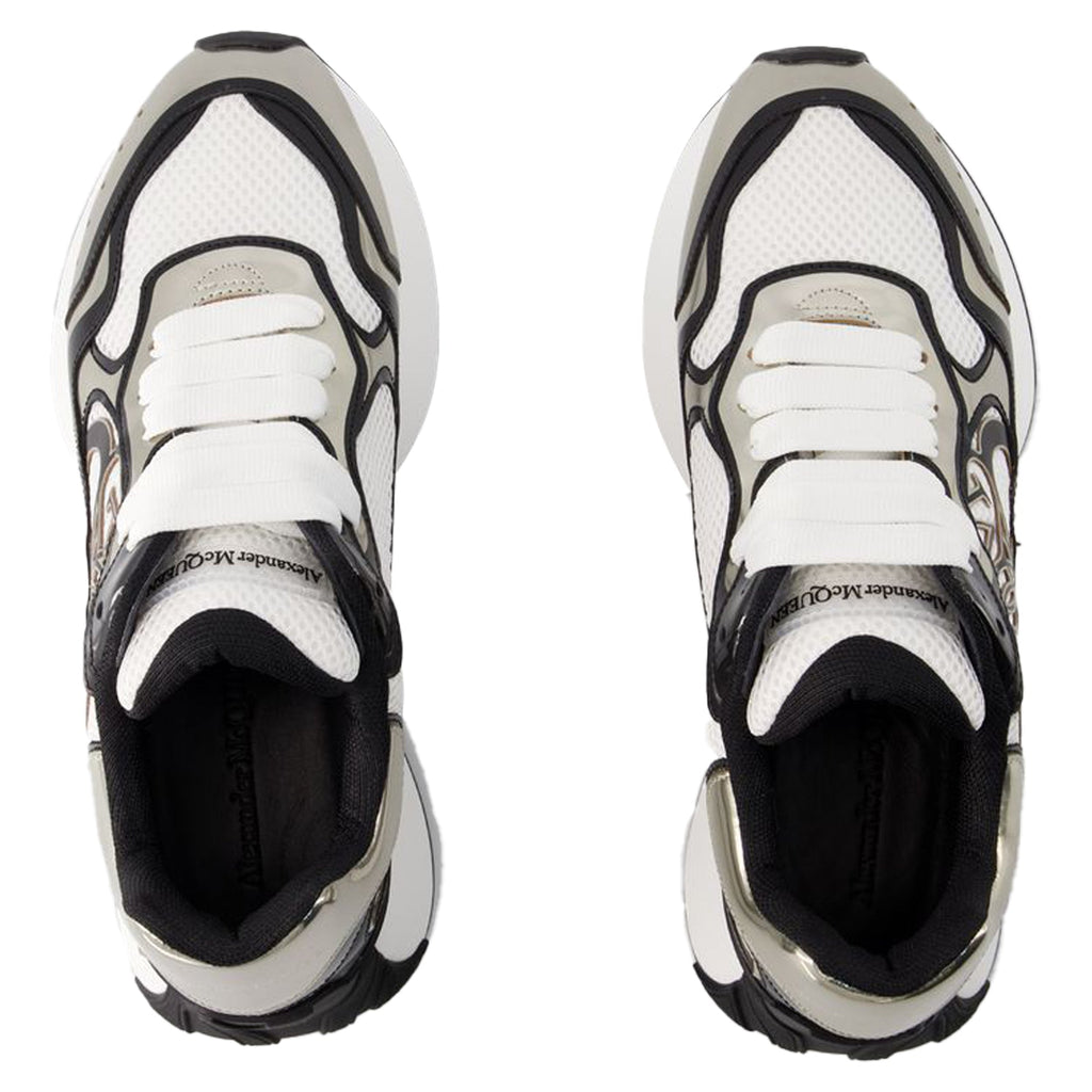 Sprint Runner Sneakers - Alexander Mcqueen - Leather - Beige/Black