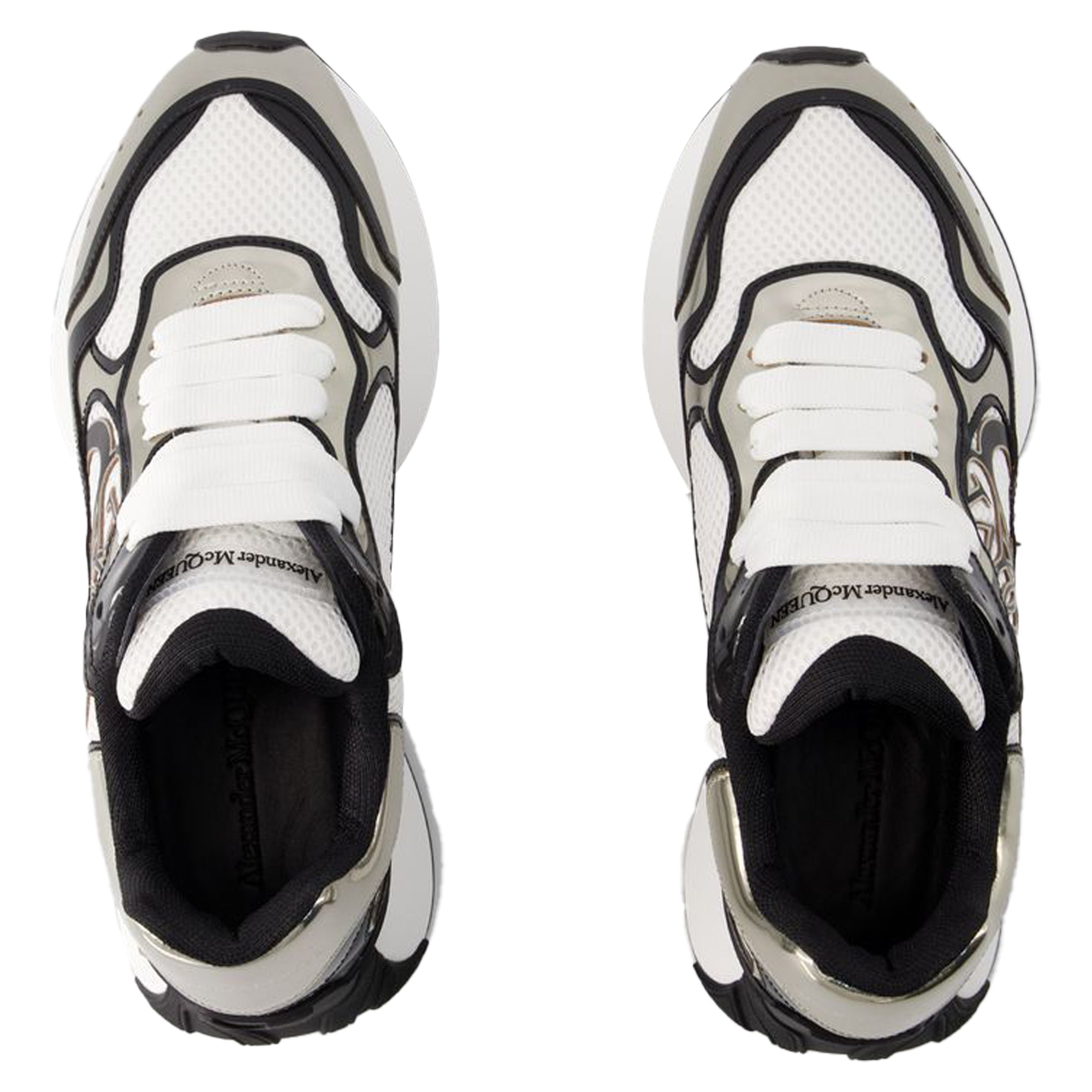 Sprint Runner Sneakers - Alexander Mcqueen - Leather - Beige/Black