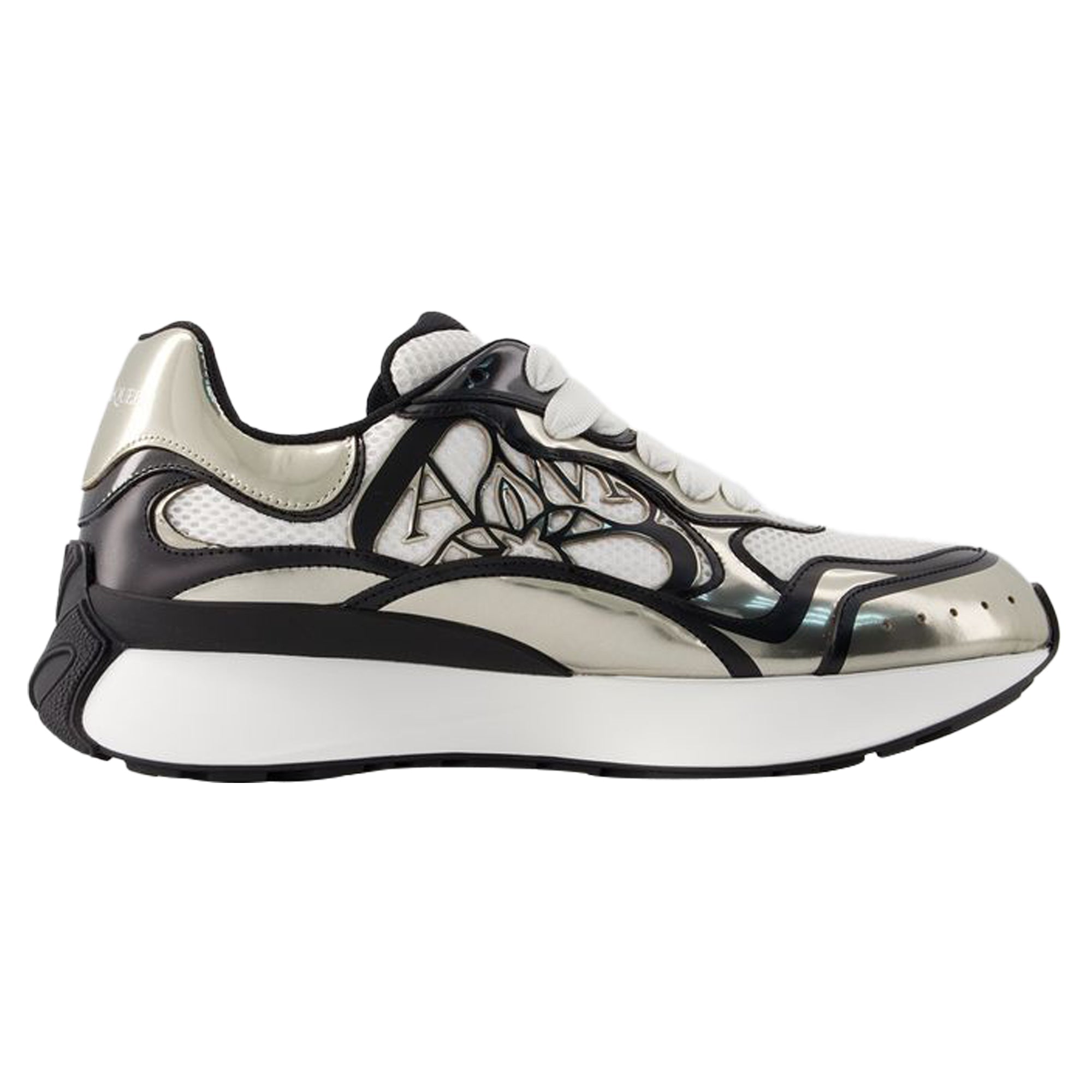 Sprint Runner Sneakers - Alexander Mcqueen - Leather - Beige/Black