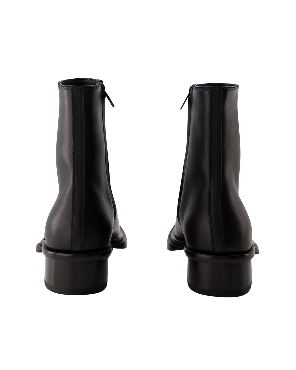 Cuban Stack Ankle Boots - Alexander Mcqueen - Leather - Black