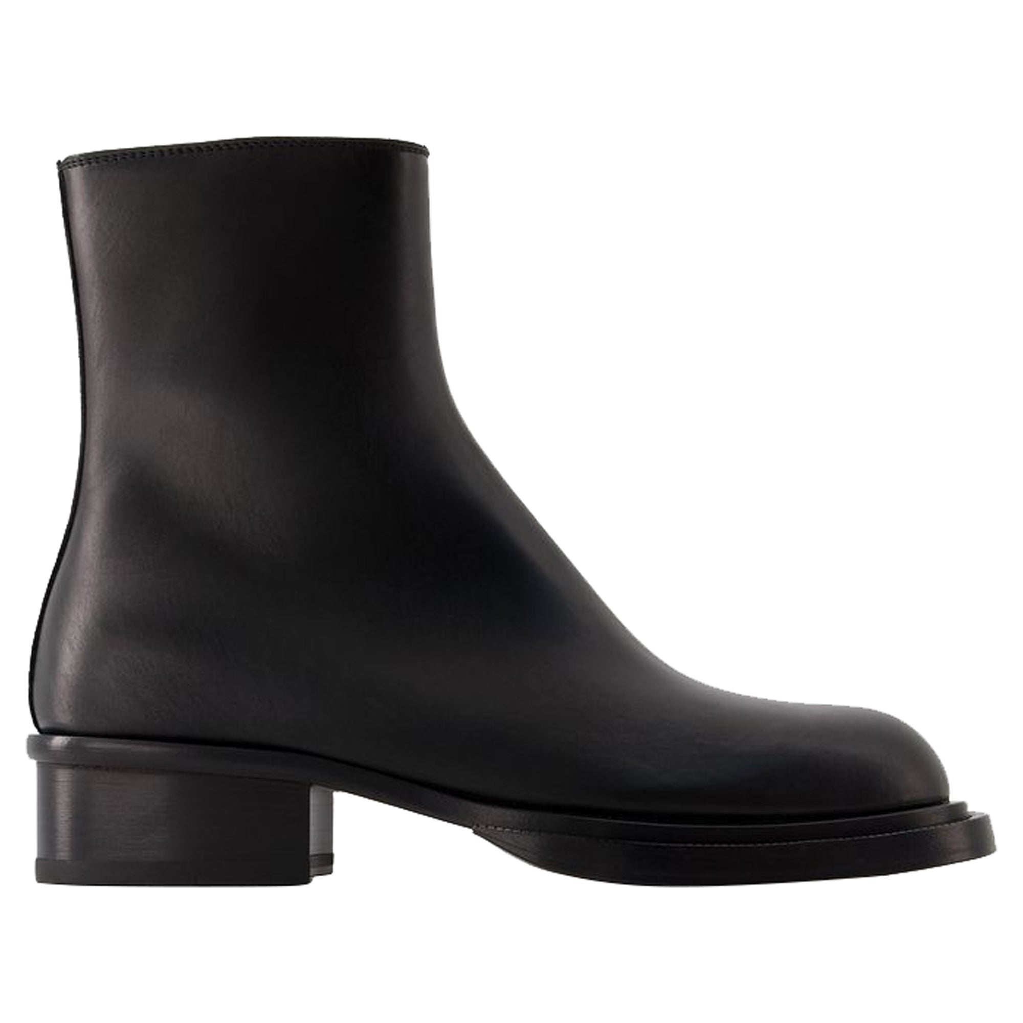 Cuban Stack Ankle Boots - Alexander Mcqueen - Leather - Black