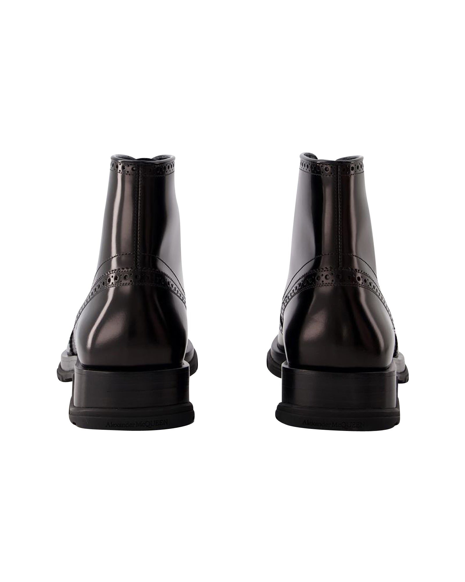 Laced Ankle Boots - Alexander Mcqueen - Leather - Black