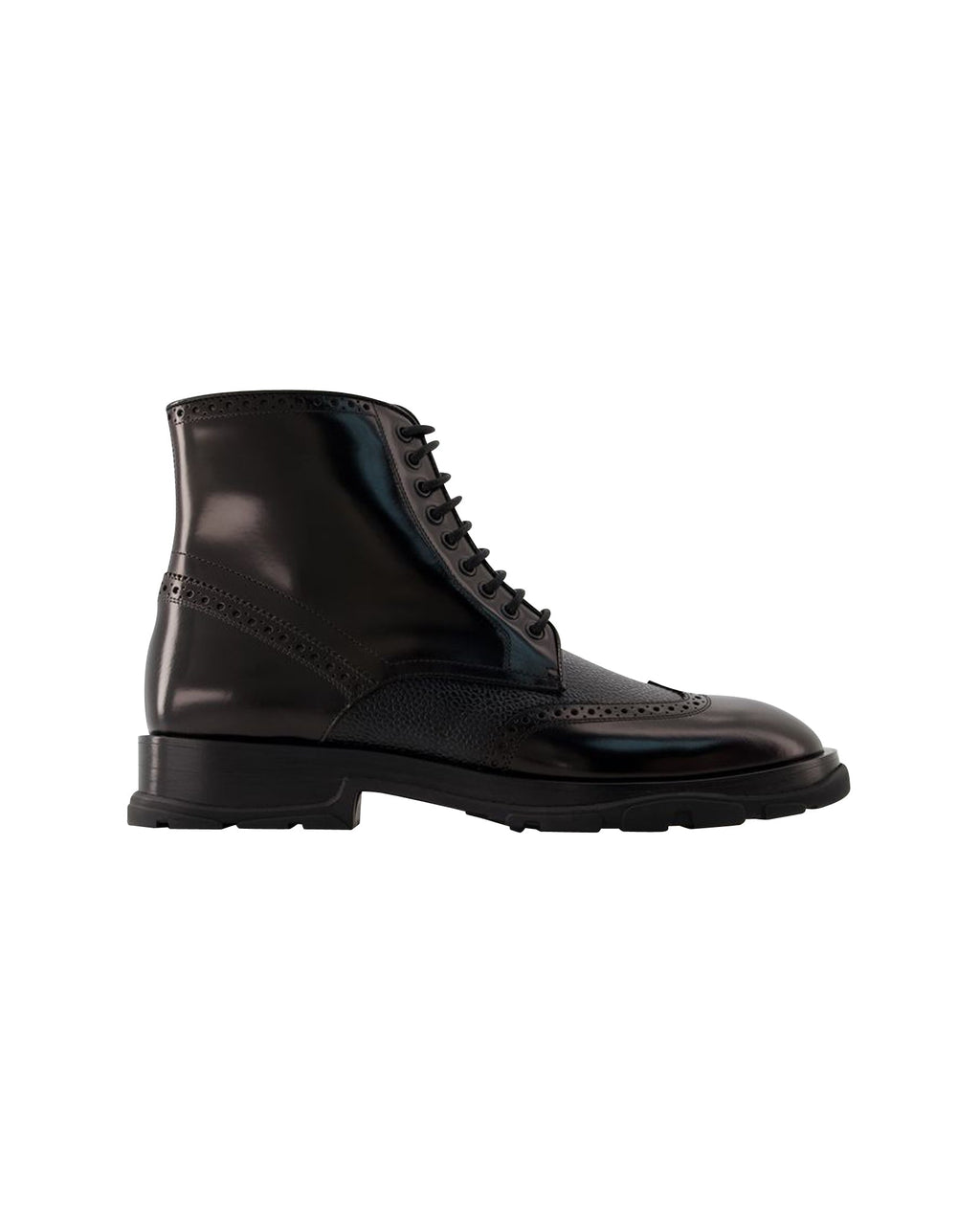 Laced Ankle Boots - Alexander Mcqueen - Leather - Black