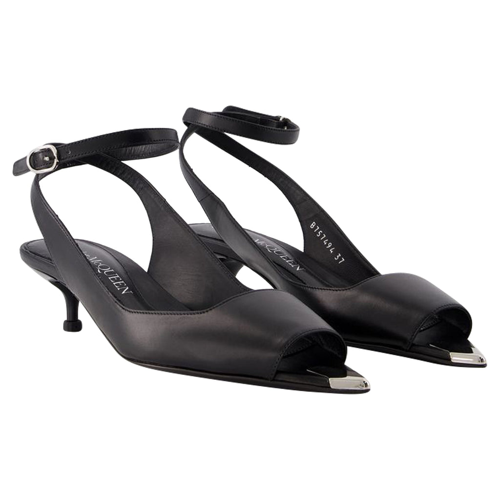 Punk Sandals - Alexander Mcqueen - Leather - Black/Silver