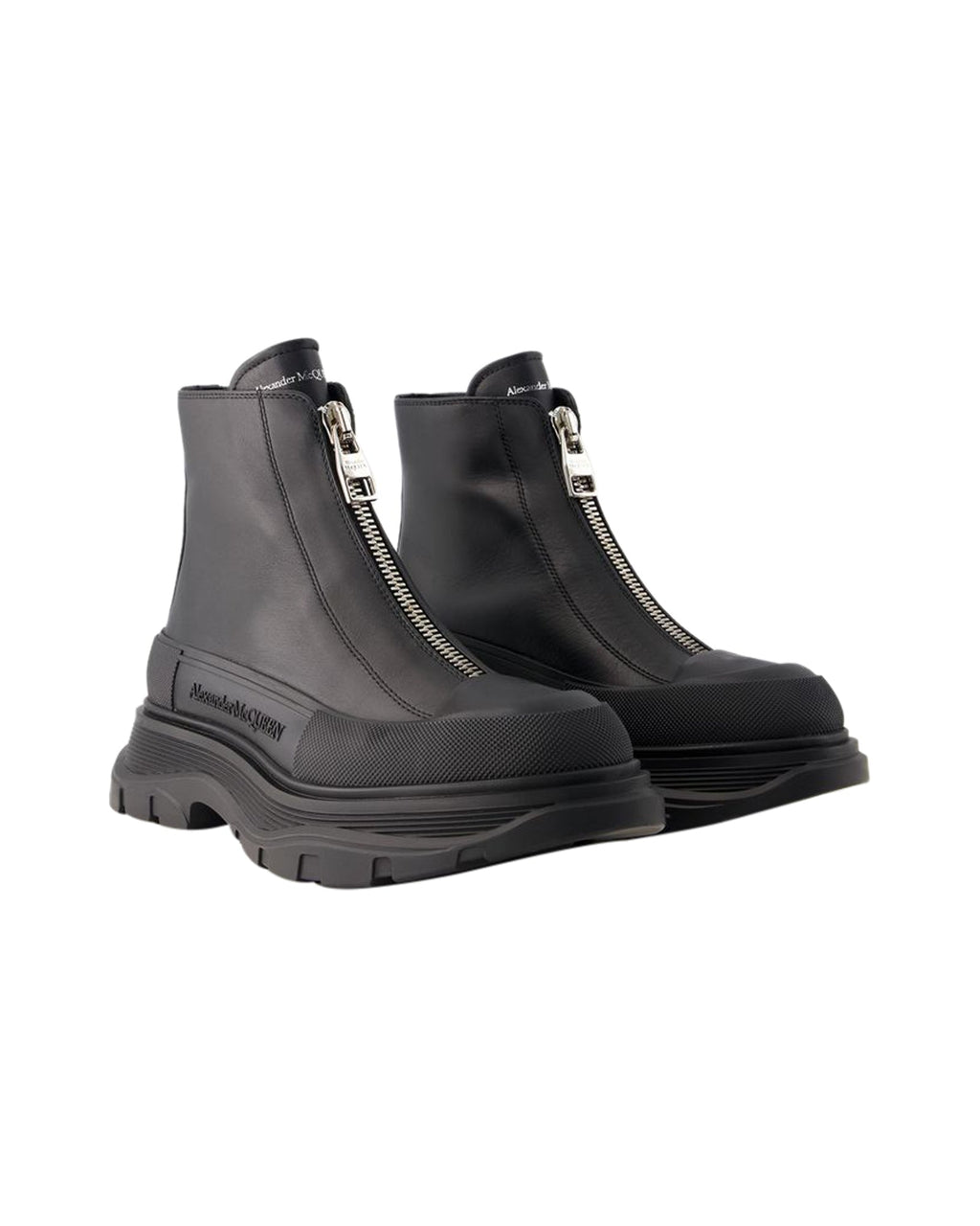 Tread Slick Ankle Boots - Alexander Mcqueen - Leather - Black