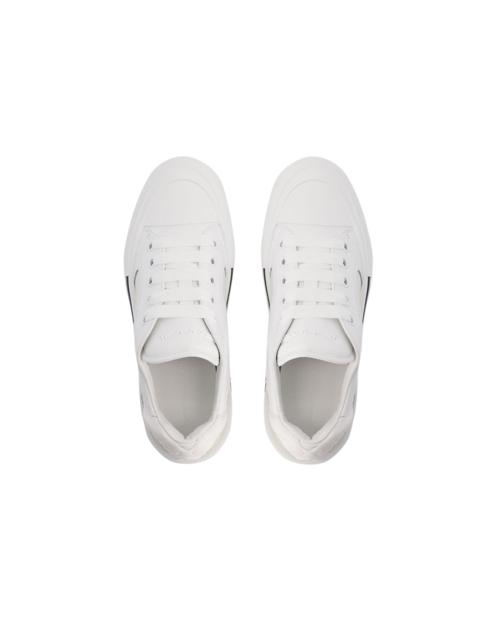 Oversized Sneakers - Alexander McQueen - Leather - White/Black