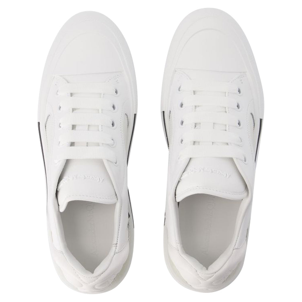 Oversized Sneakers - Alexander McQueen - Leather - White/Black