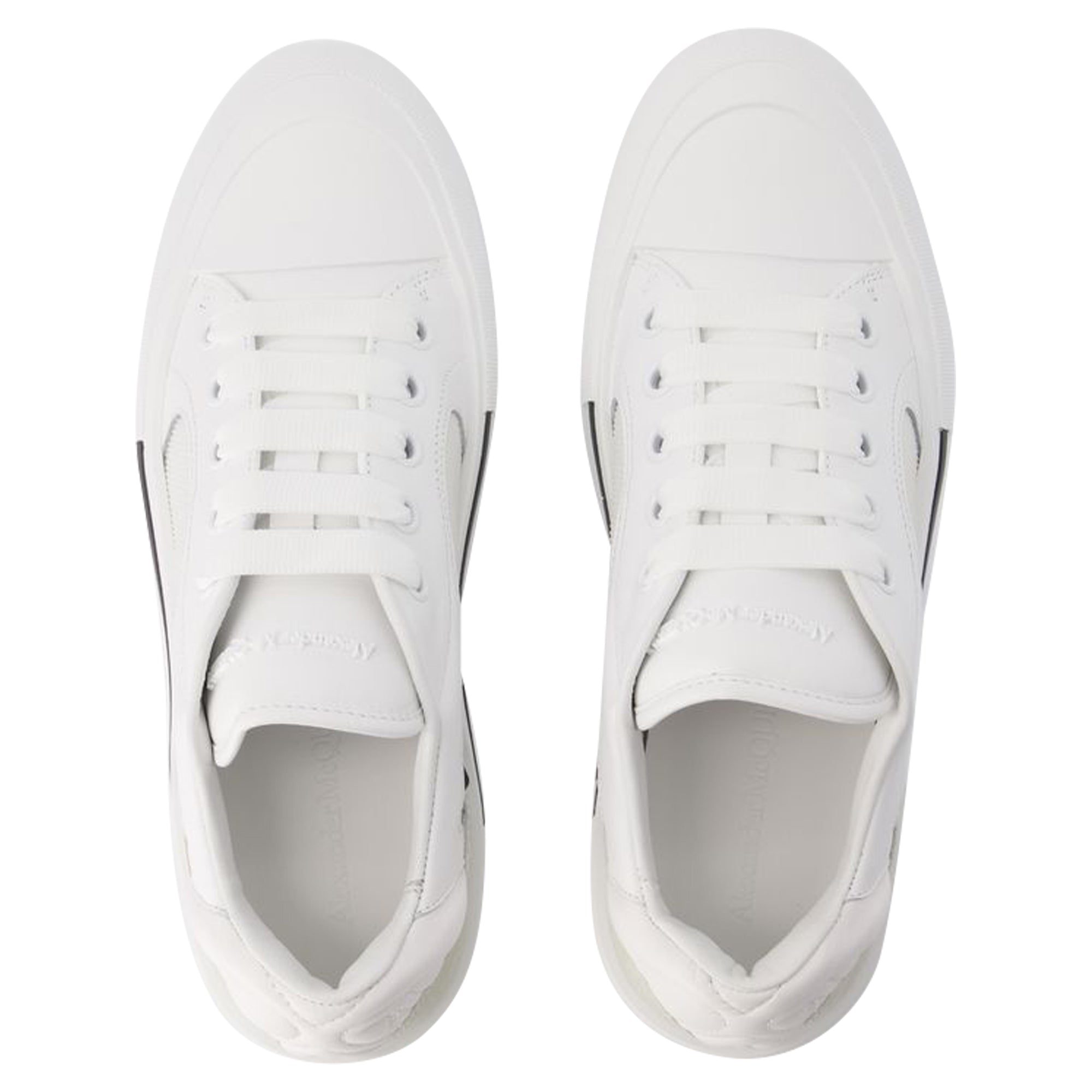 Oversized Sneakers - Alexander McQueen - Leather - White/Black