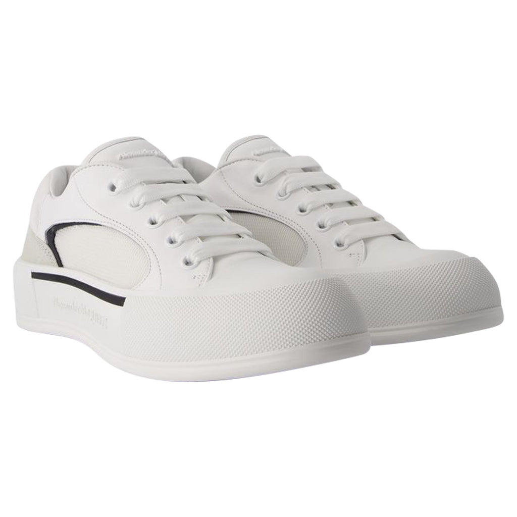 Oversized Sneakers - Alexander McQueen - Leather - White/Black