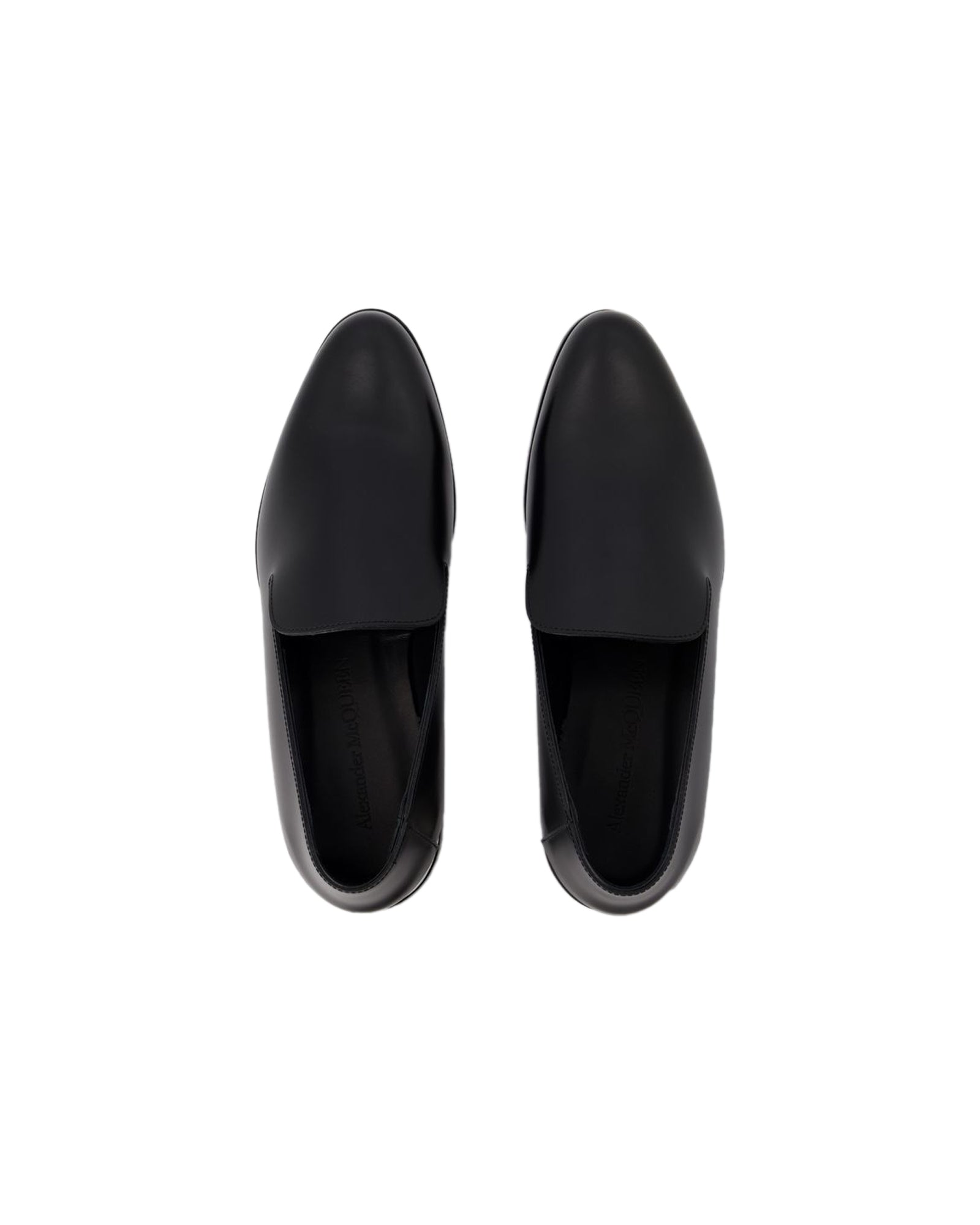 Metal Heel Loafers - Alexander McQueen - Leather - Black/Silver
