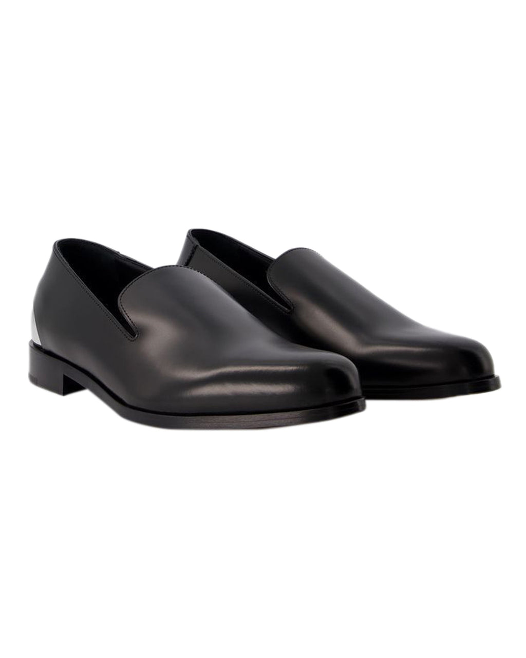 Metal Heel Loafers - Alexander McQueen - Leather - Black/Silver