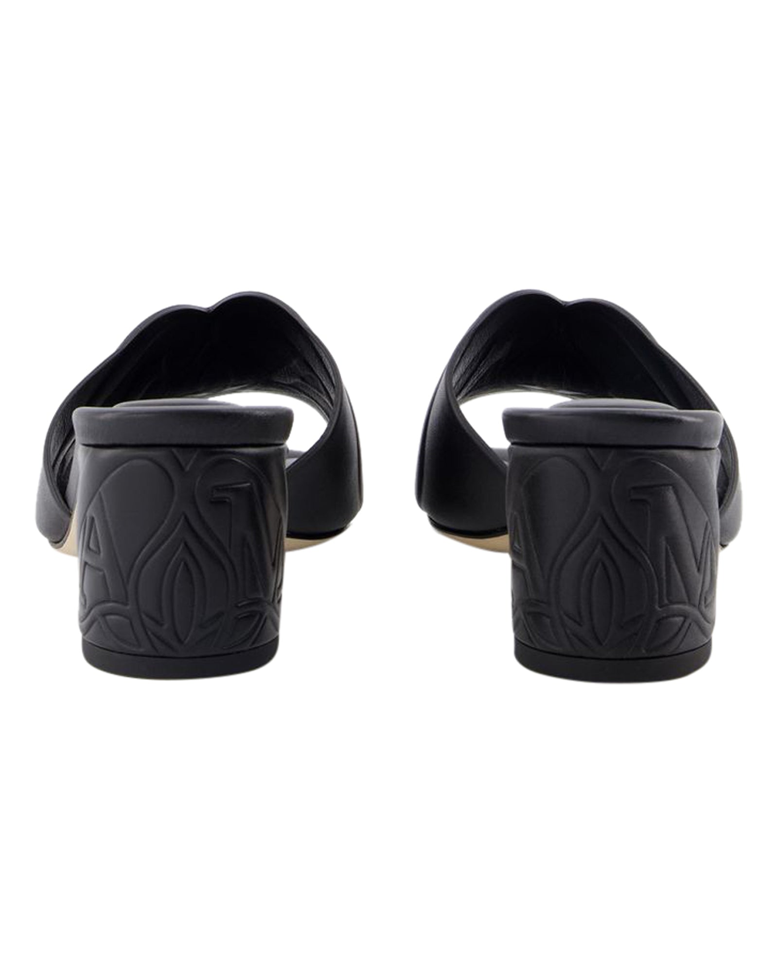Seal Heeled Sandals - Alexander McQueen - Leather - Black