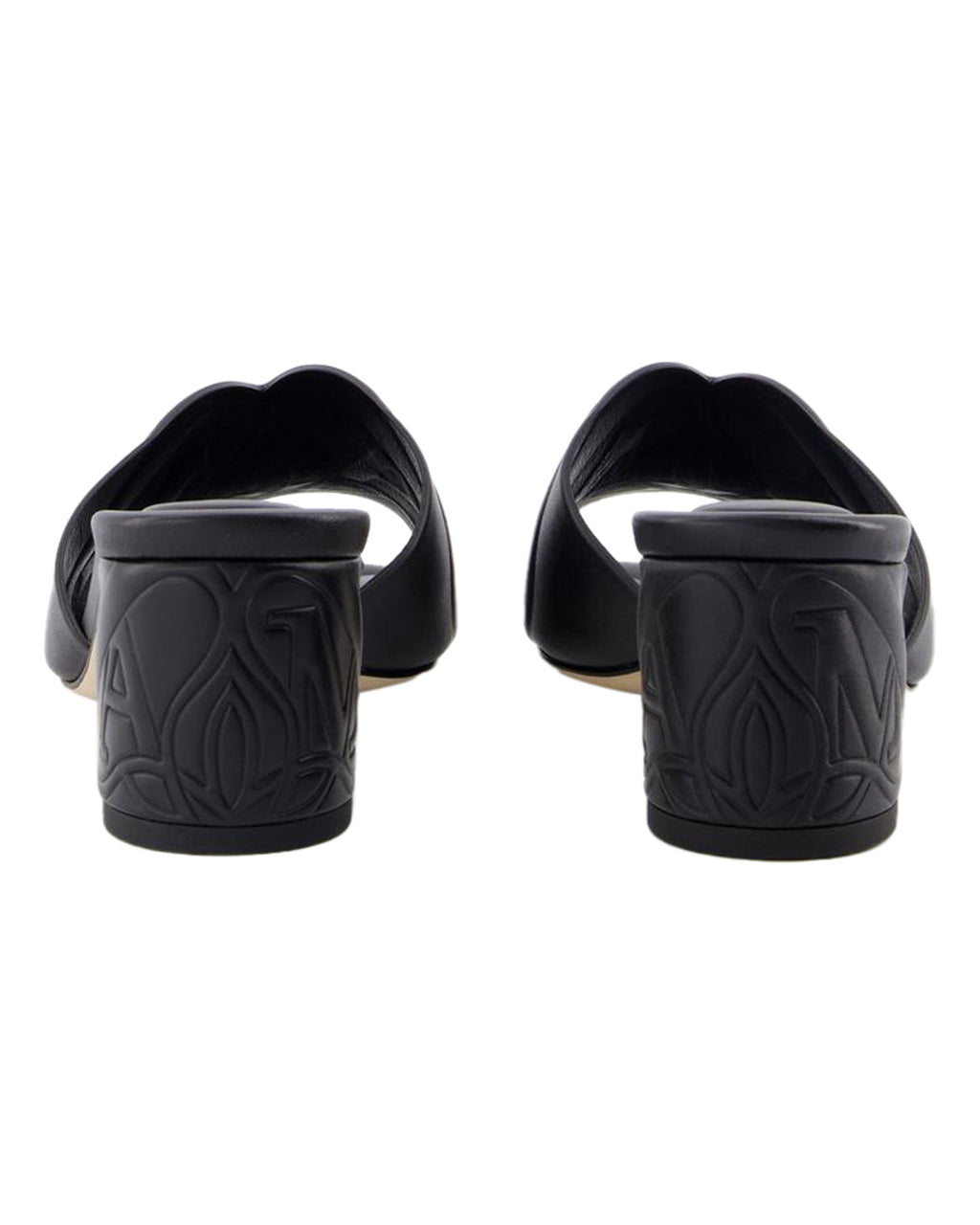 Seal Heeled Sandals - Alexander McQueen - Leather - Black