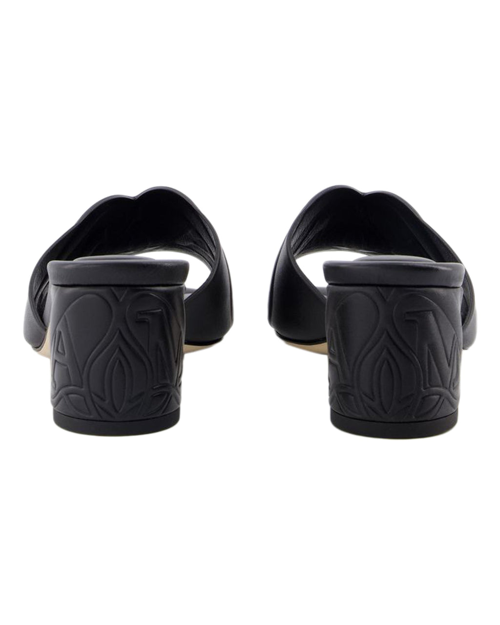 Seal Heeled Sandals - Alexander McQueen - Leather - Black