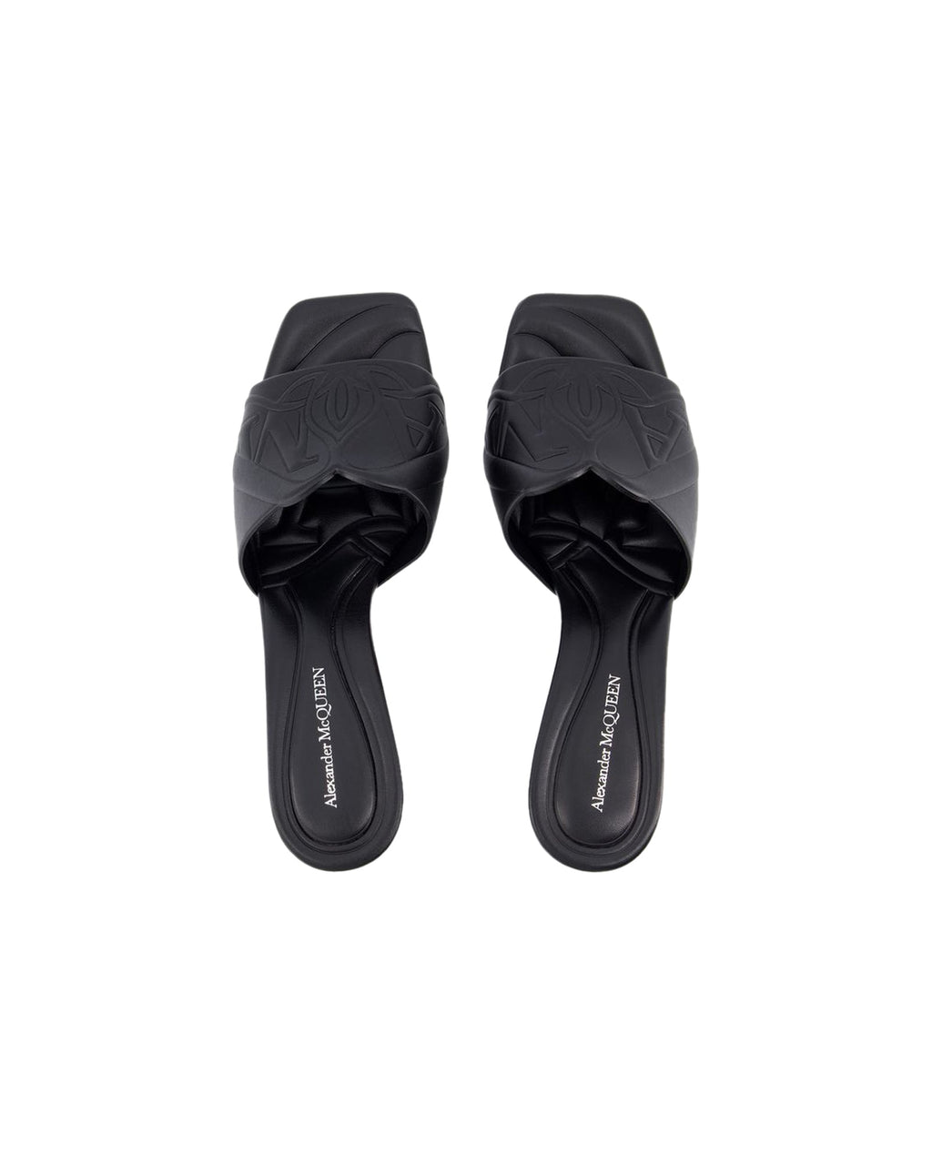 Seal Heeled Sandals - Alexander McQueen - Leather - Black