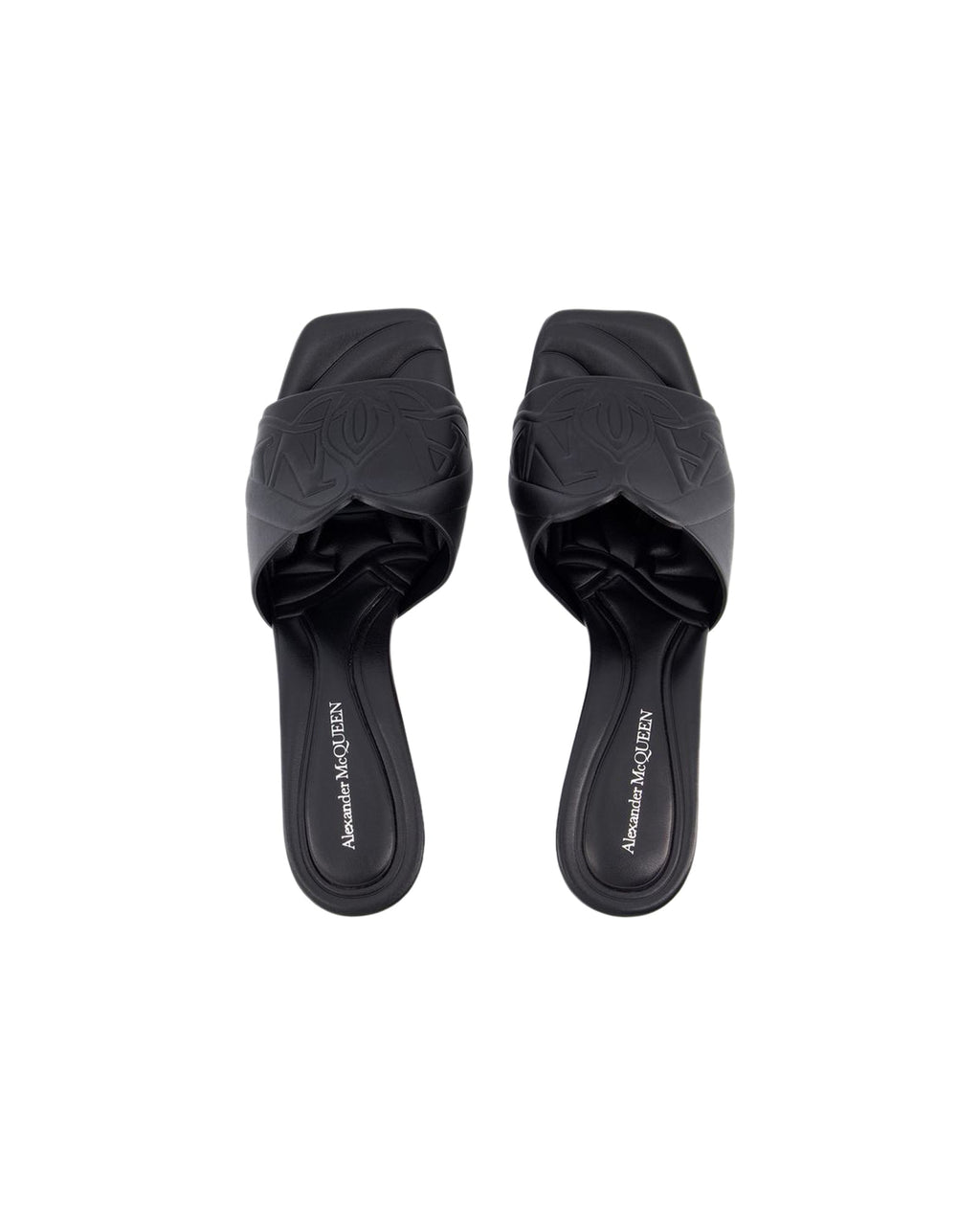 Seal Heeled Sandals - Alexander McQueen - Leather - Black