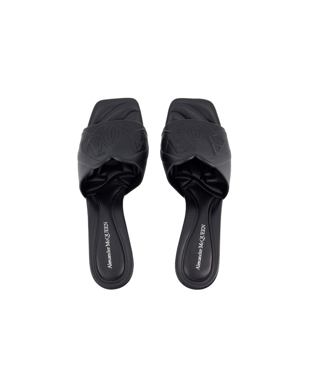 Seal Heeled Sandals - Alexander McQueen - Leather - Black