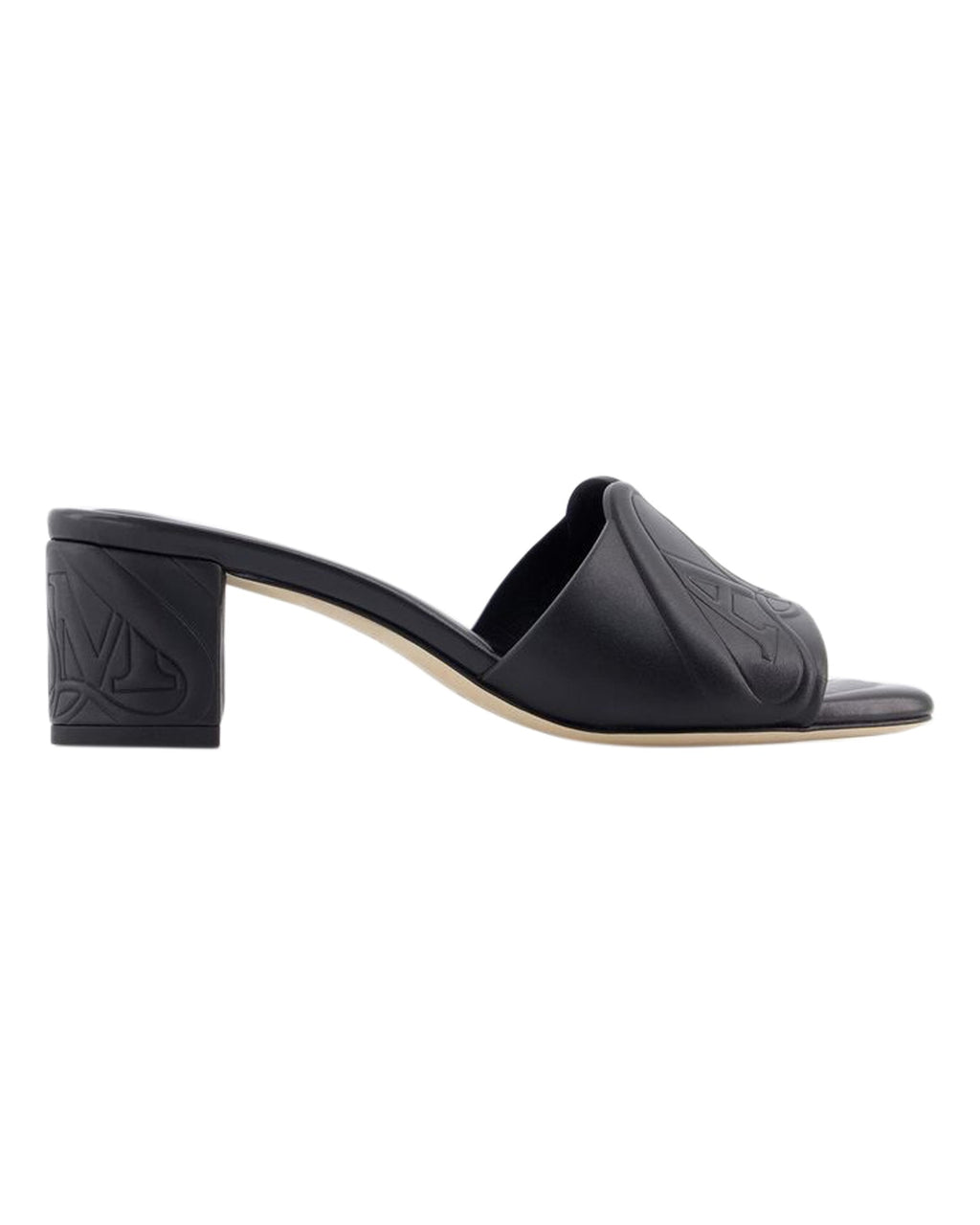 Seal Heeled Sandals - Alexander McQueen - Leather - Black