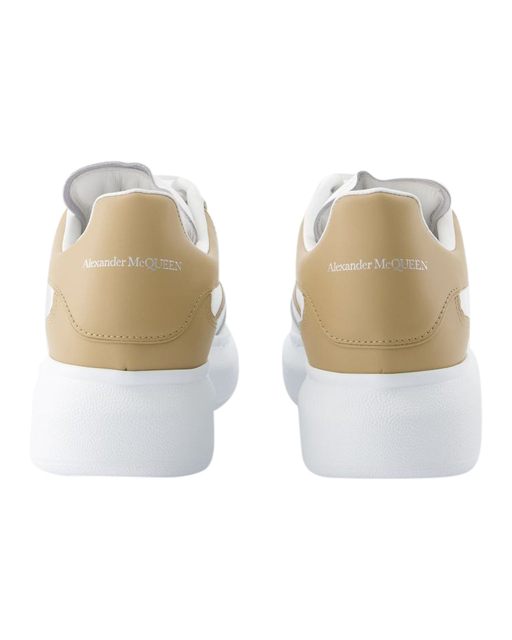 Oversized Sneakers - Alexander McQueen - Leather - White/Camel