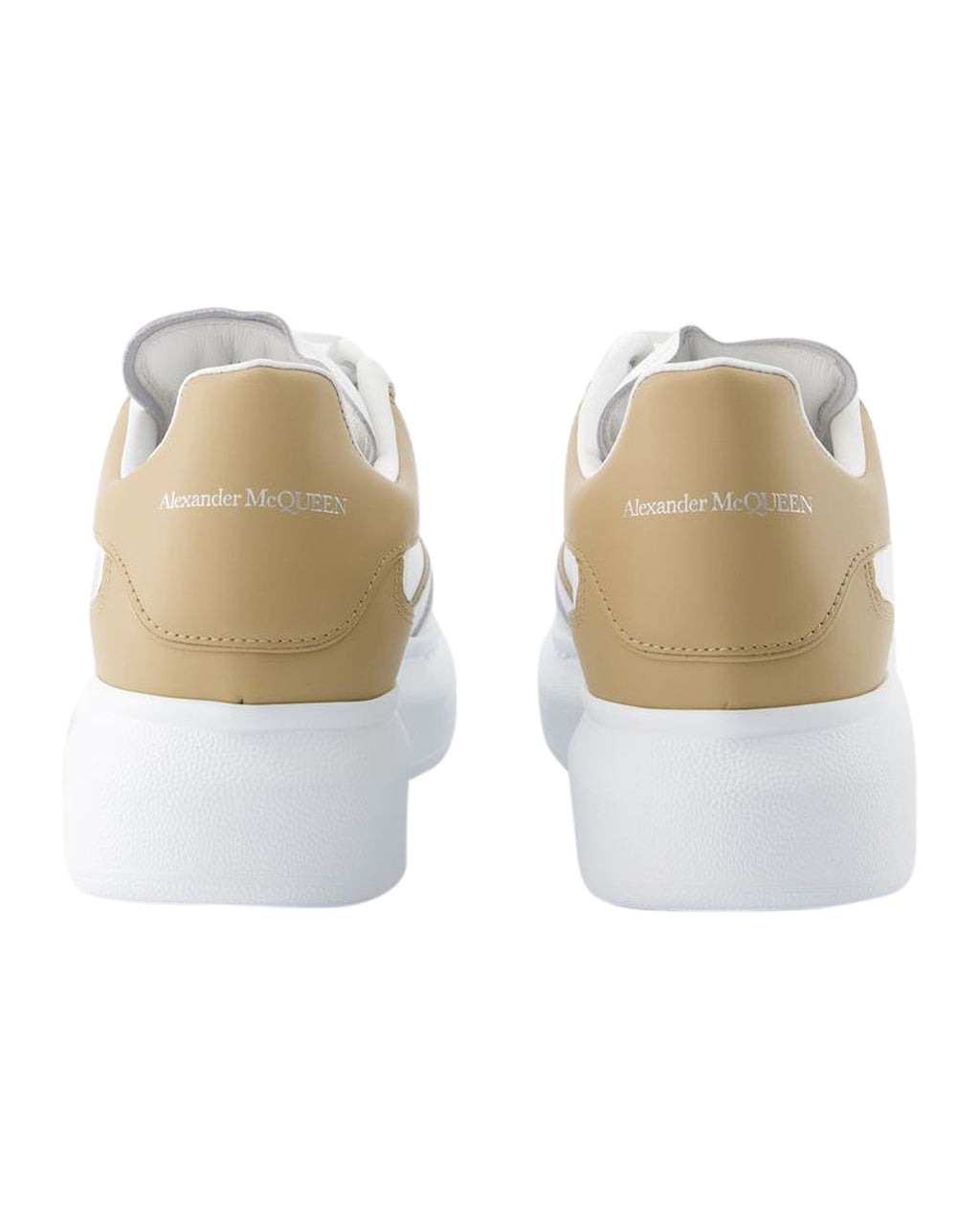 Oversized Sneakers - Alexander McQueen - Leather - White/Camel