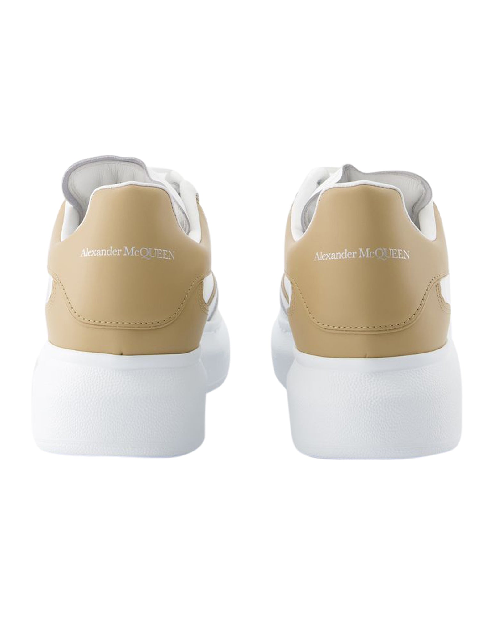 Oversized Sneakers - Alexander McQueen - Leather - White/Camel