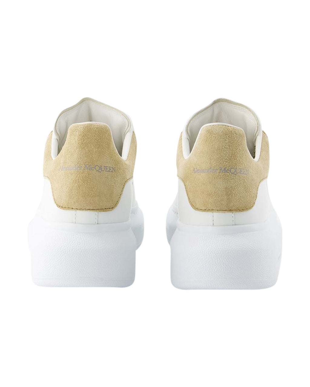 Oversized Sneakers - Alexander McQueen - Leather - White/Camel
