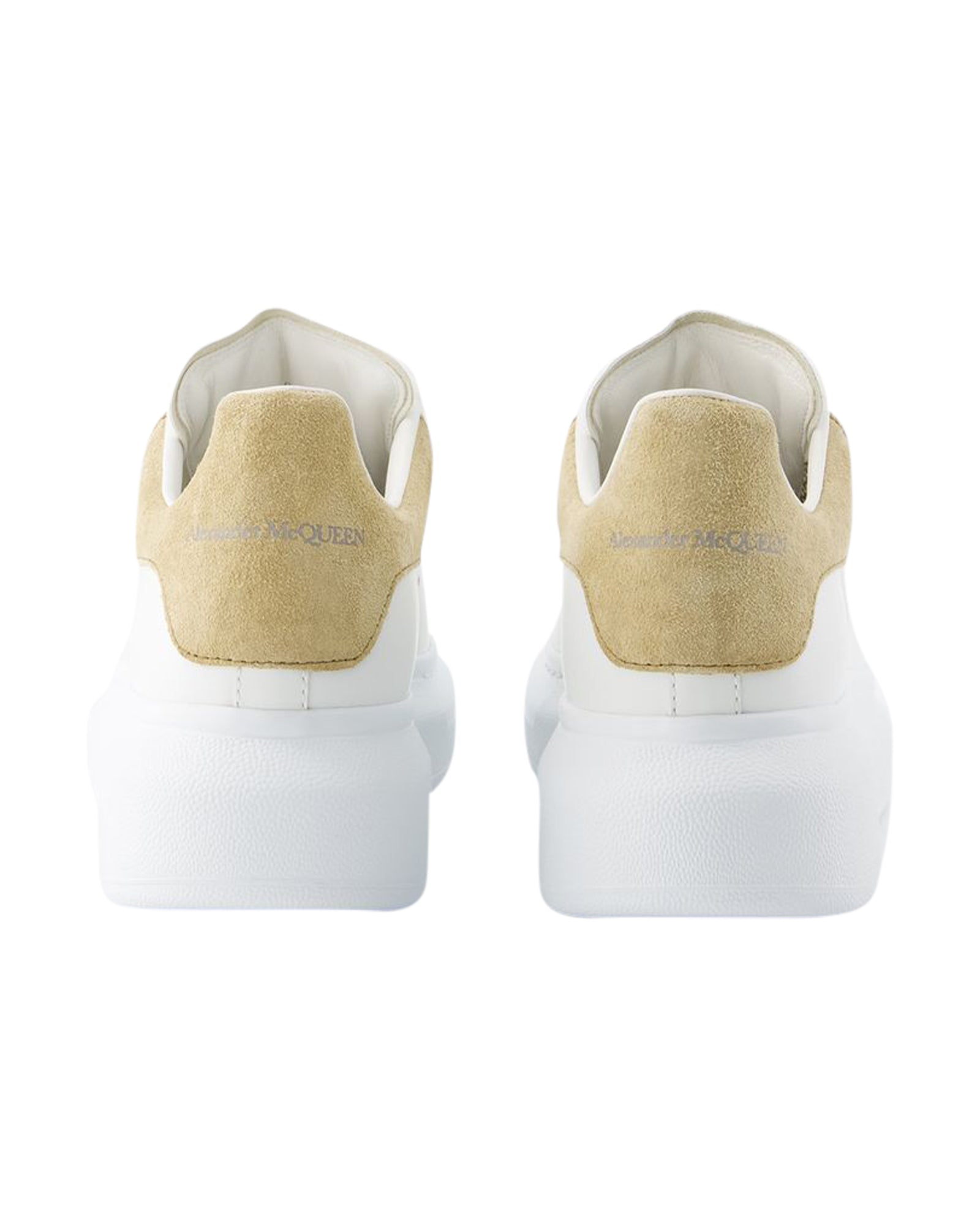 Oversized Sneakers - Alexander McQueen - Leather - White/Camel