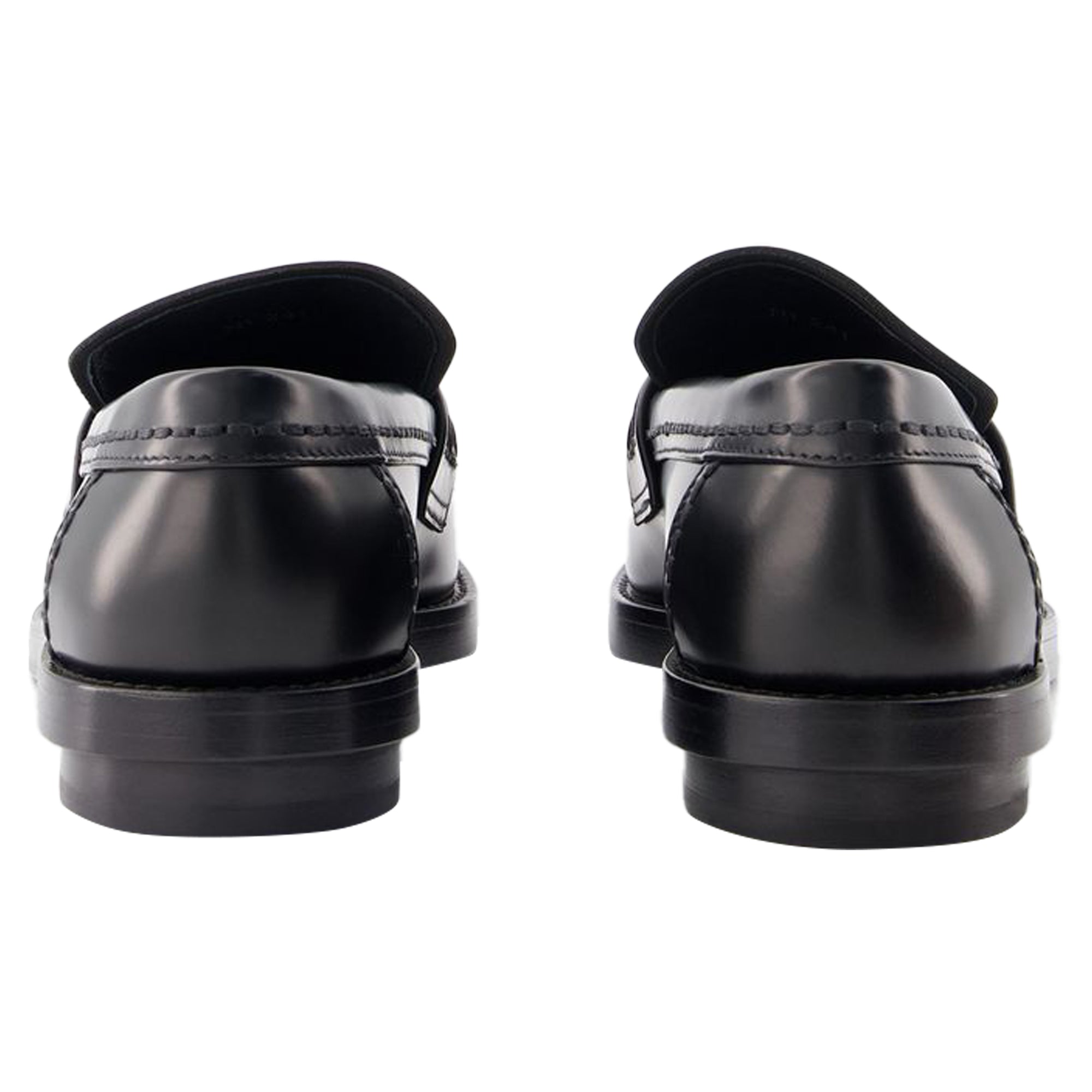 Seal Loafers - Alexander McQueen - Leather - Black/Argenté