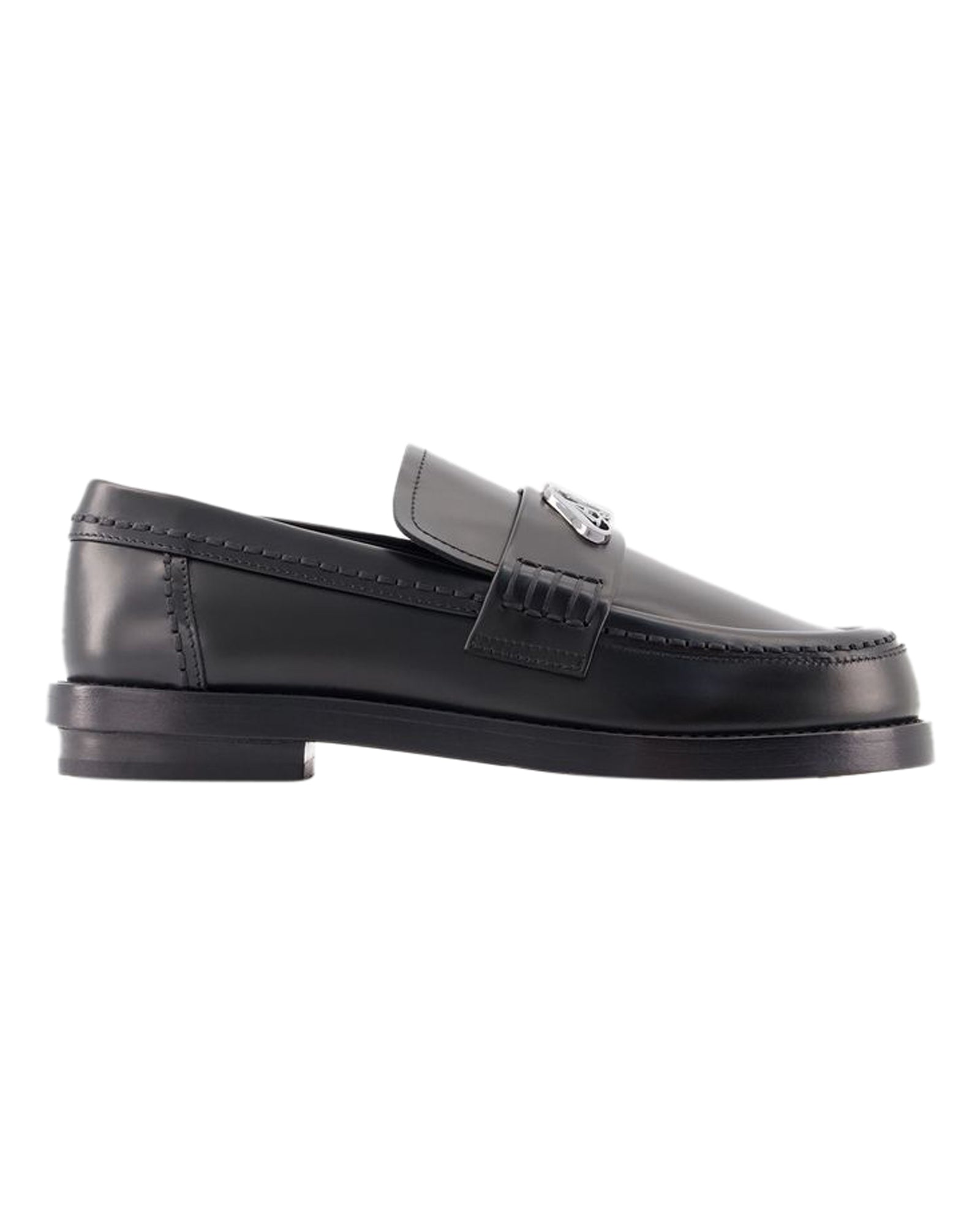 Seal Loafers - Alexander McQueen - Leather - Black/Argenté