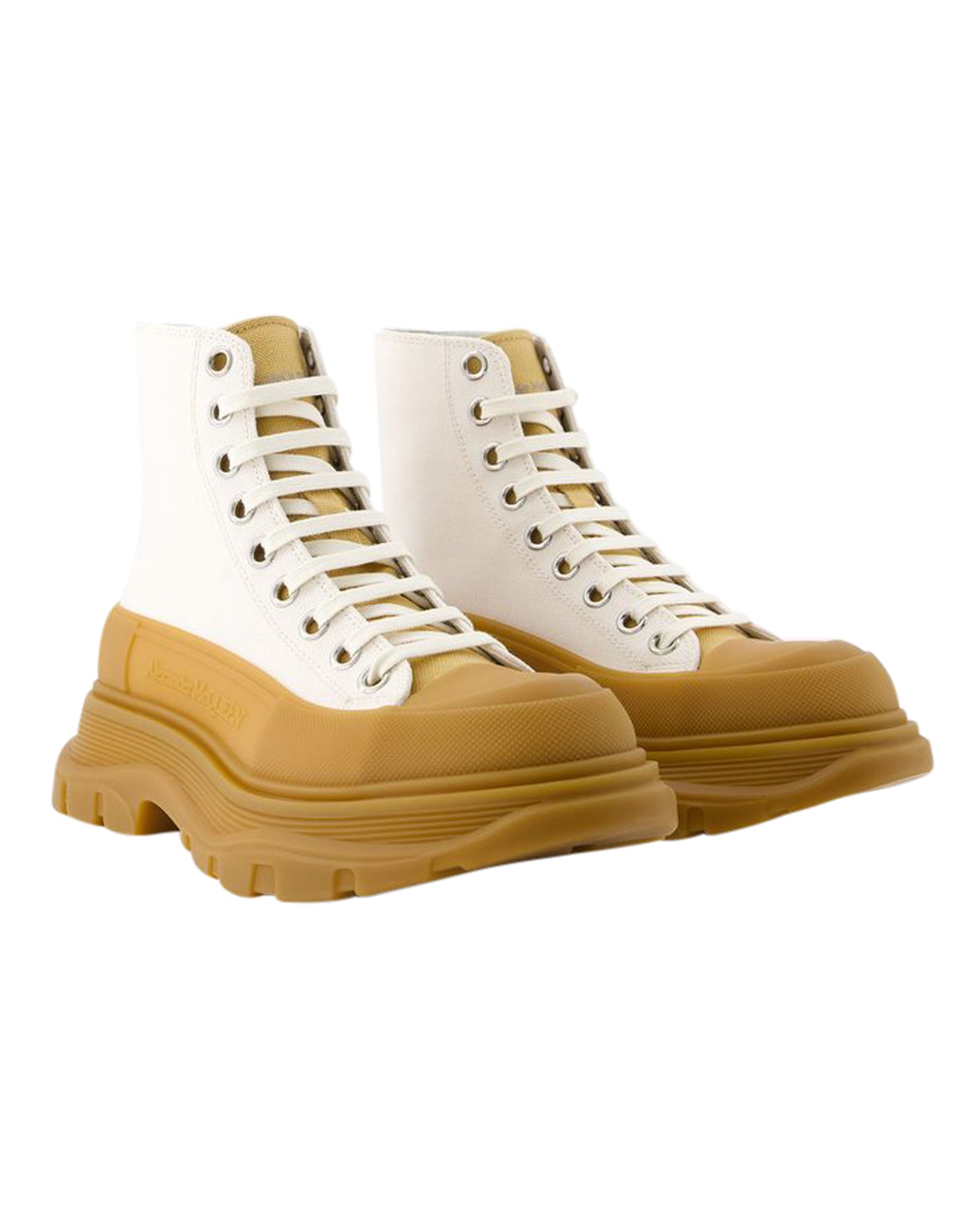 Tread Ankle Boots - Alexander McQueen - Calfskin - Beige
