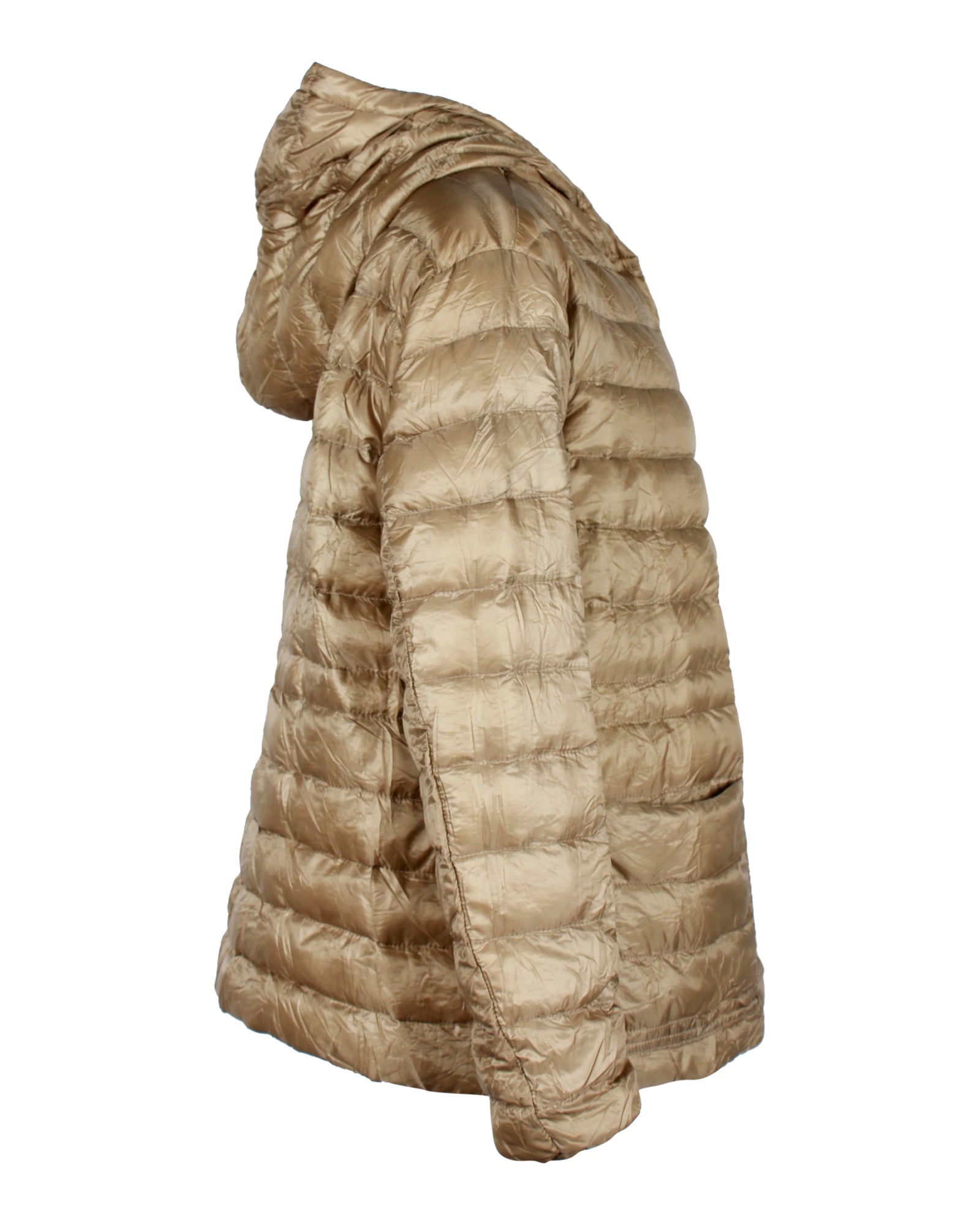 Moncler Hooded Padded Down Jacket in Olive Nylon Canvas