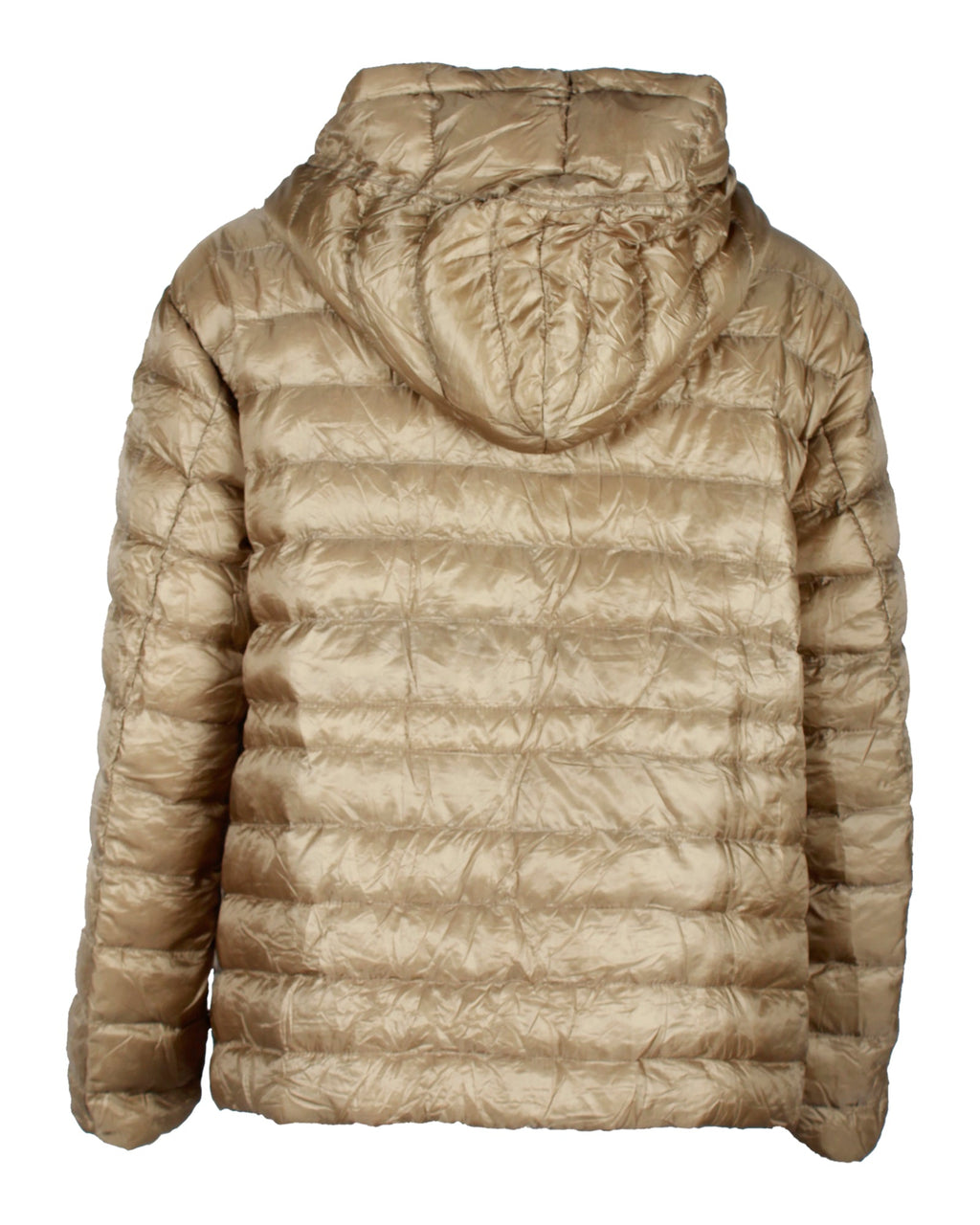 Moncler Hooded Padded Down Jacket in Olive Nylon Canvas