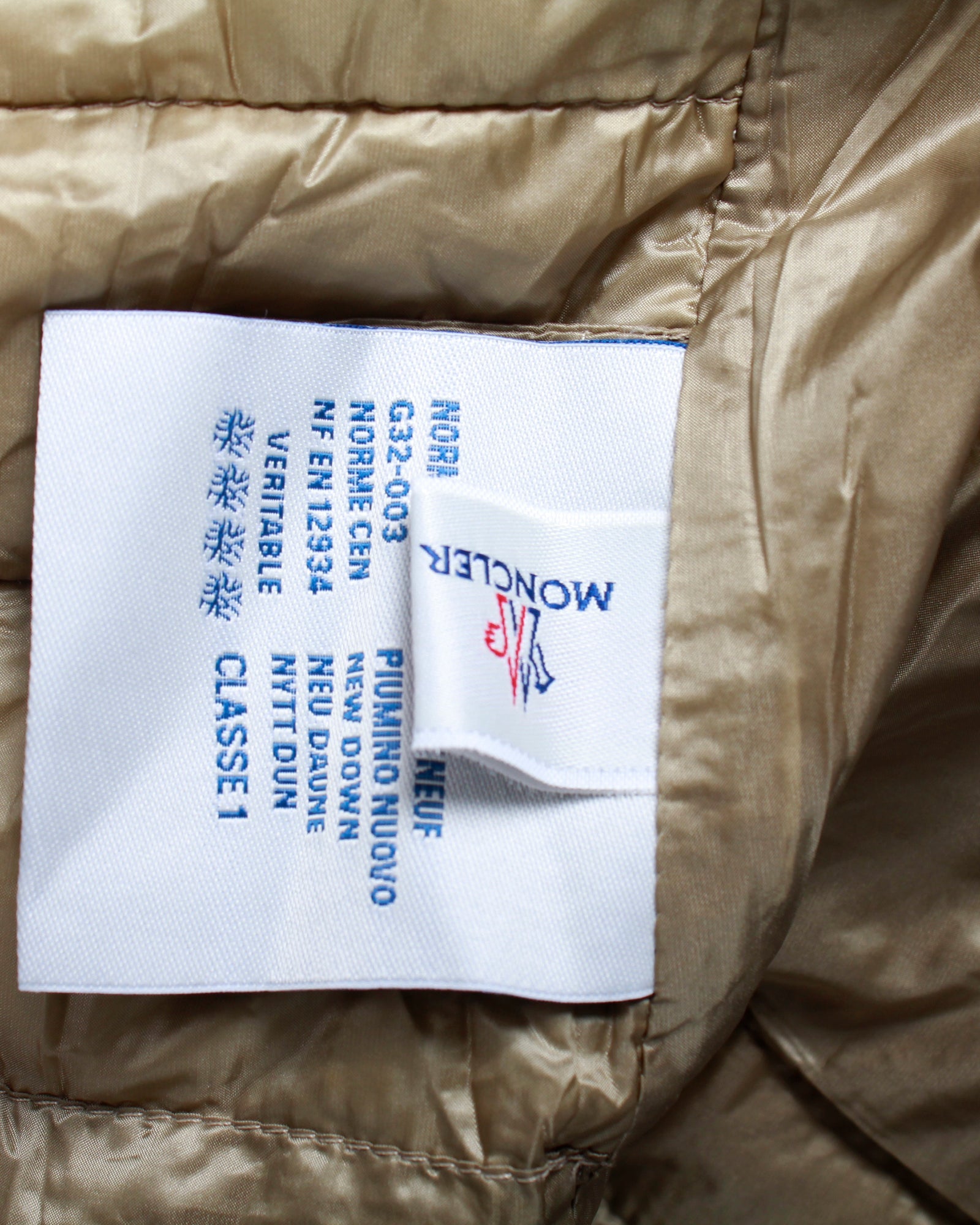 Moncler Hooded Padded Down Jacket in Olive Nylon Canvas