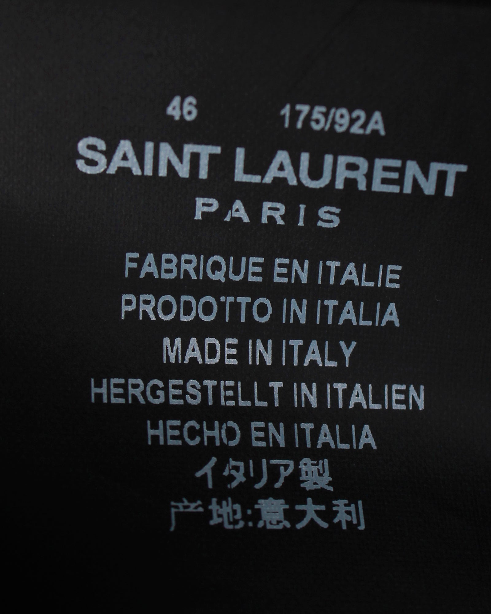 Saint Laurent Moto Jacket in Black Leather