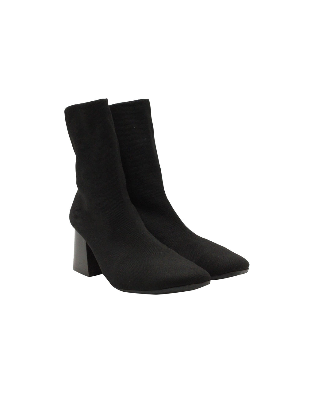 Women's Celine Soft Ballerina Sock Ankle Boots in Black Knit Viscose