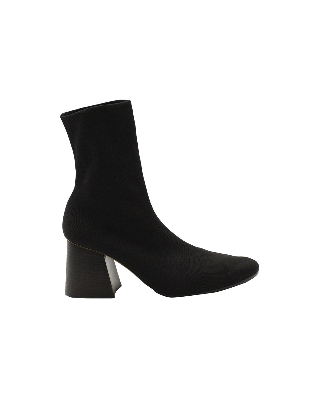 Women's Celine Soft Ballerina Sock Ankle Boots in Black Knit Viscose