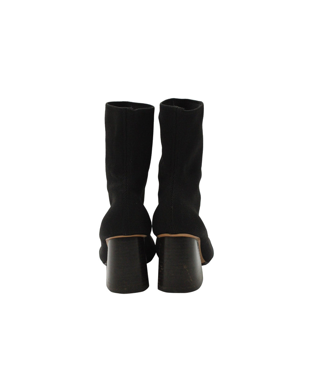 Women's Celine Soft Ballerina Sock Ankle Boots in Black Knit Viscose