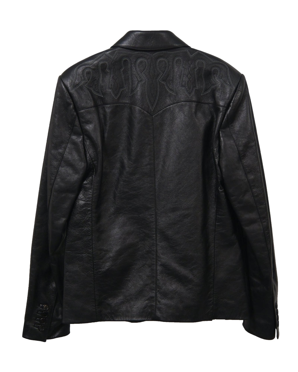 Saint Laurent Western Blazer Jacket in Black Leather