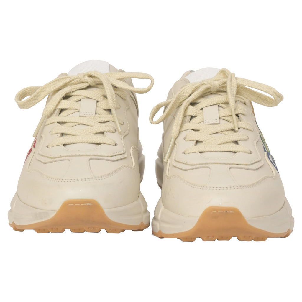 Gucci Rhyton Glitter Gucci Sneakers in White Leather