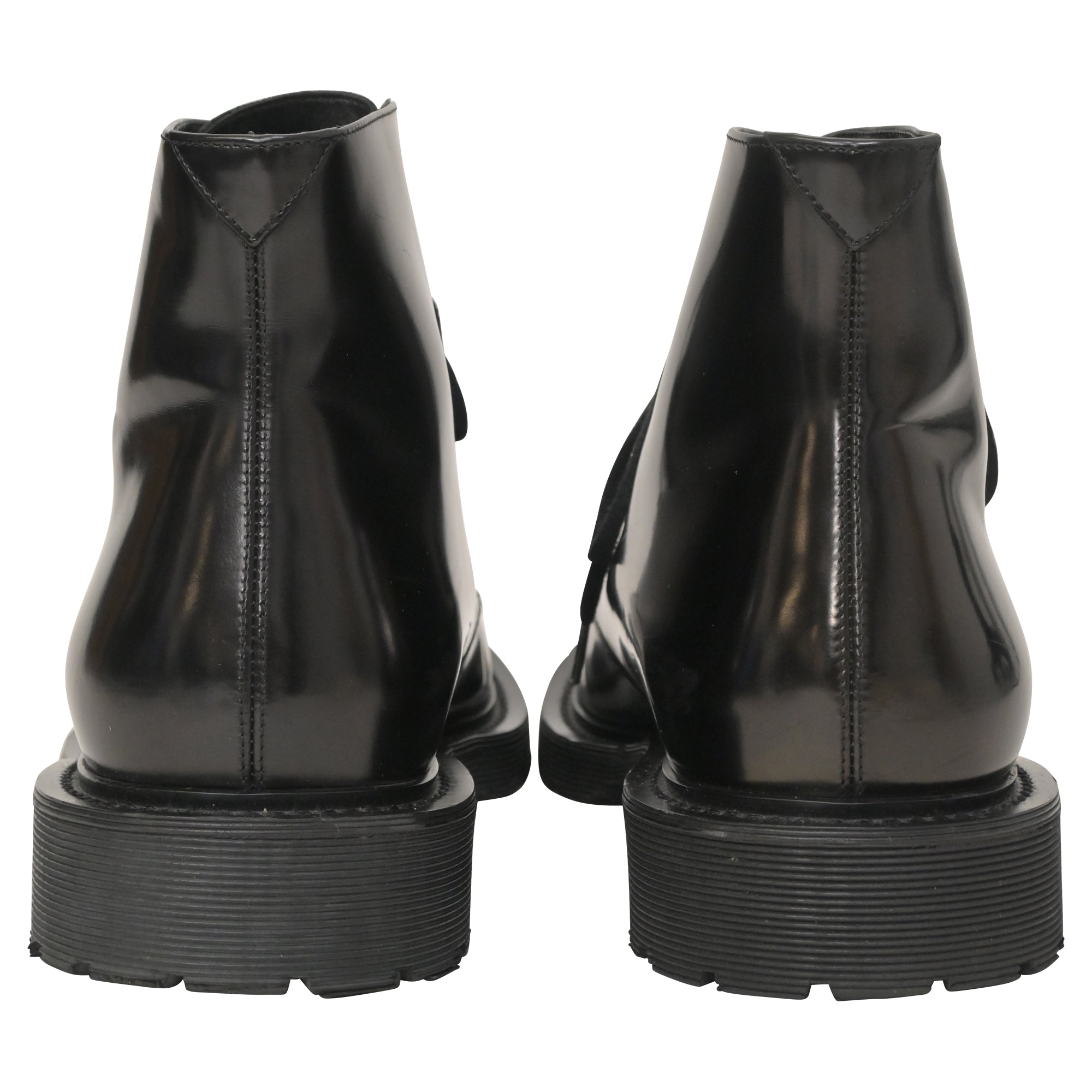 Saint Laurent Army Lace Up Boots in Black Leather