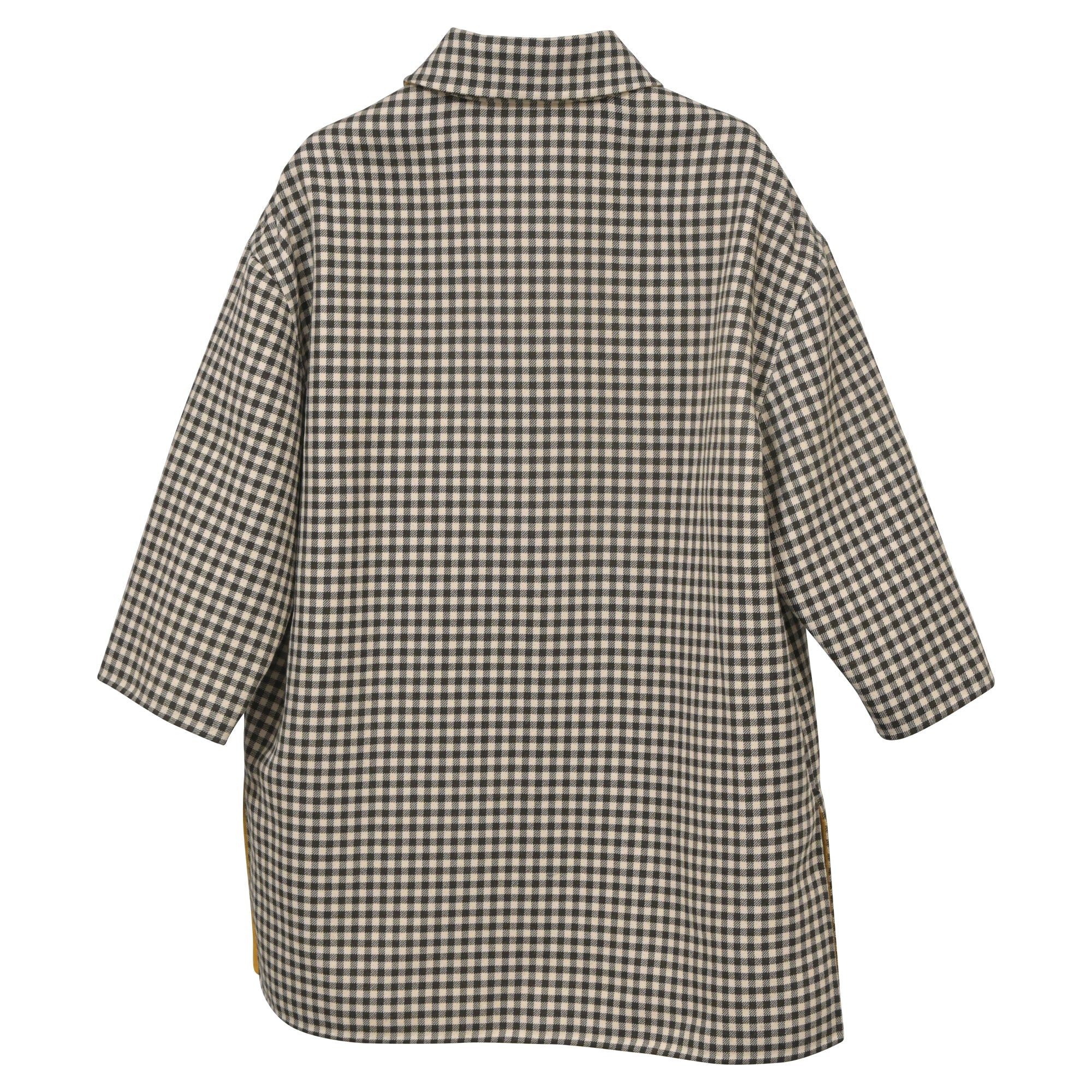 Fendi Check Coat in Brown Wool