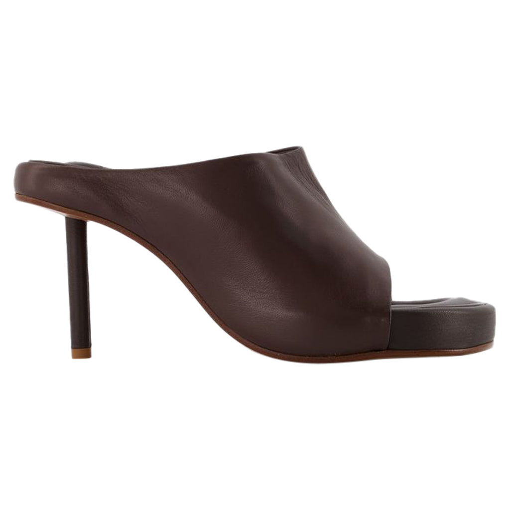 Nuvola Mules in Brown Leather