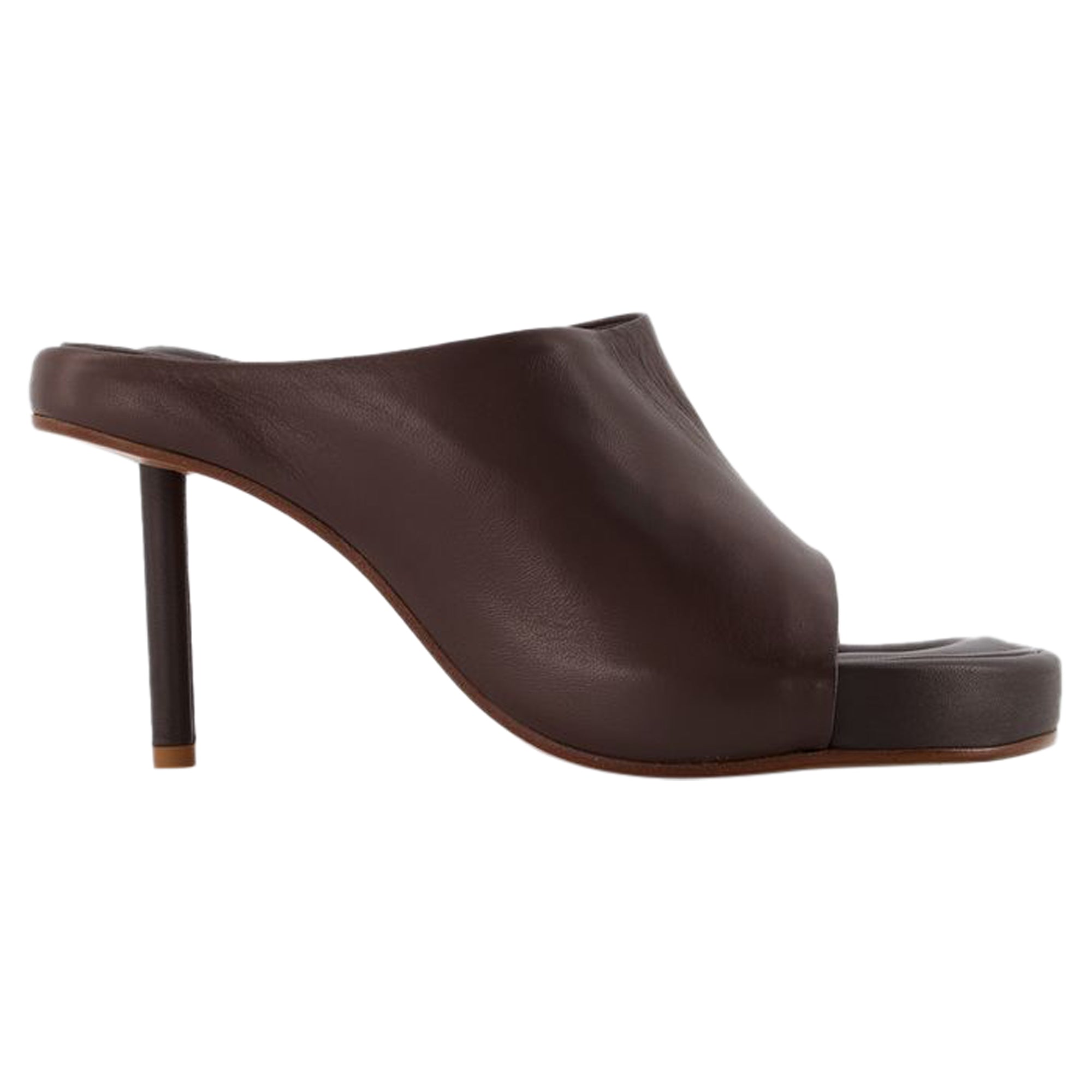 Nuvola Mules in Brown Leather