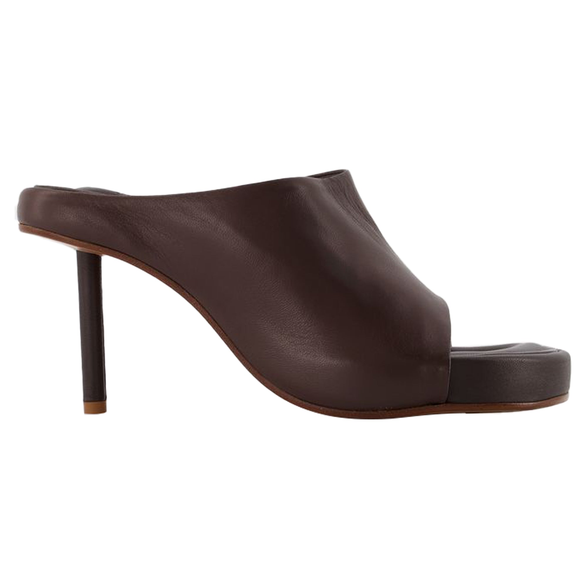 Nuvola Mules in Brown Leather