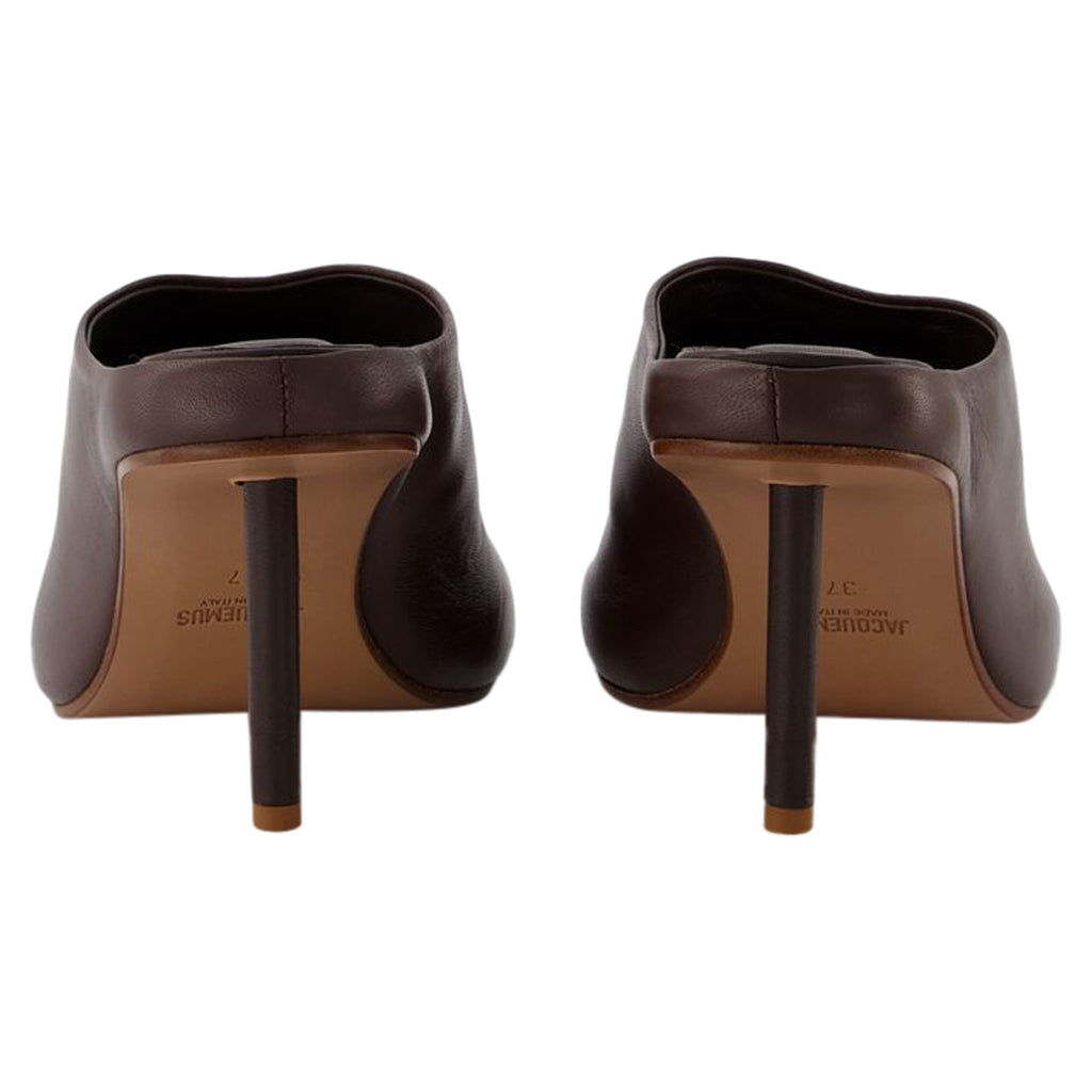 Nuvola Mules in Brown Leather