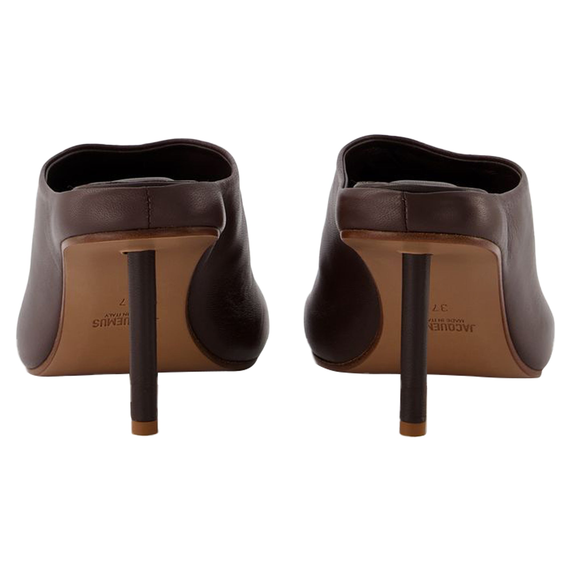 Nuvola Mules in Brown Leather
