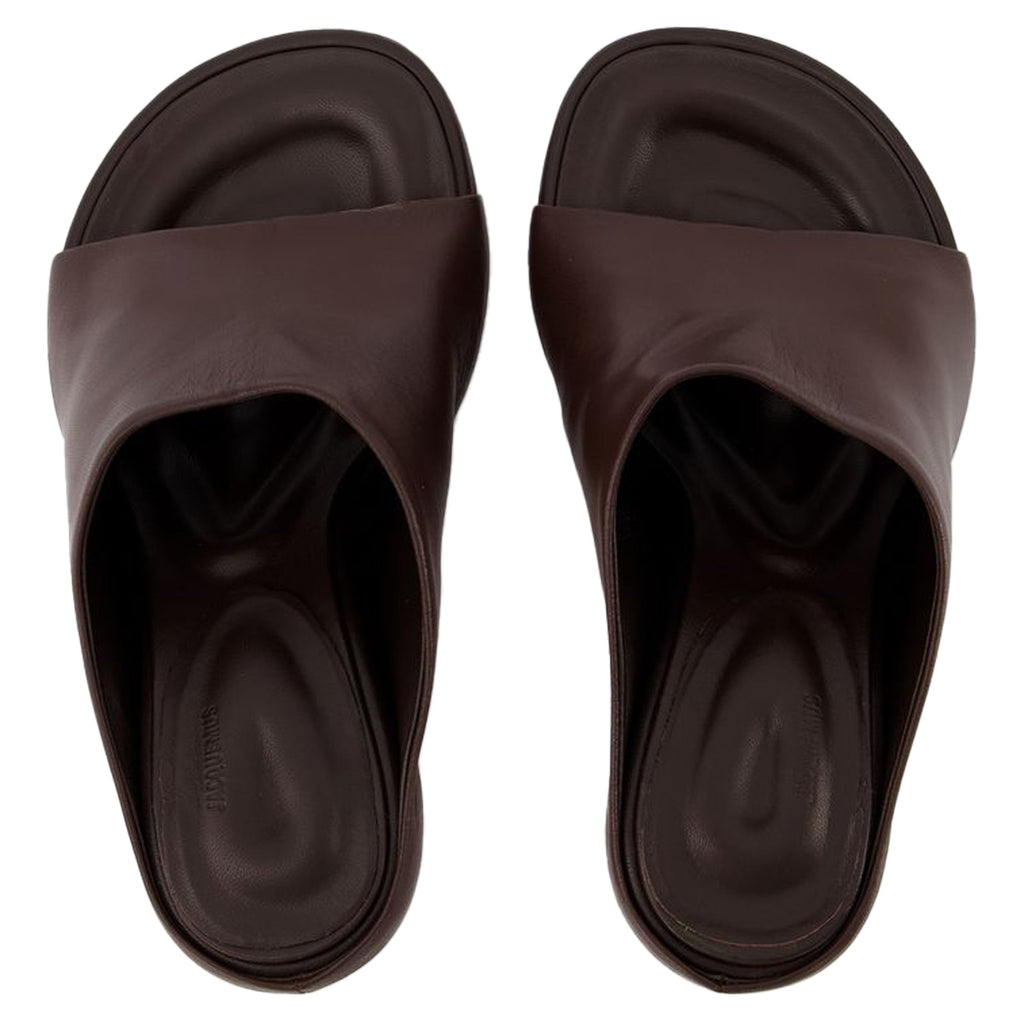 Nuvola Mules in Brown Leather