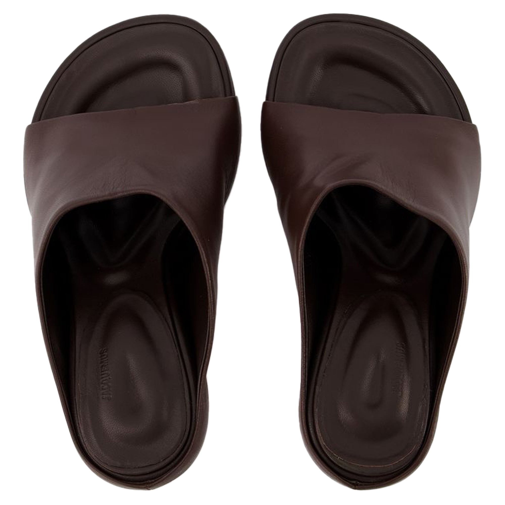 Nuvola Mules in Brown Leather
